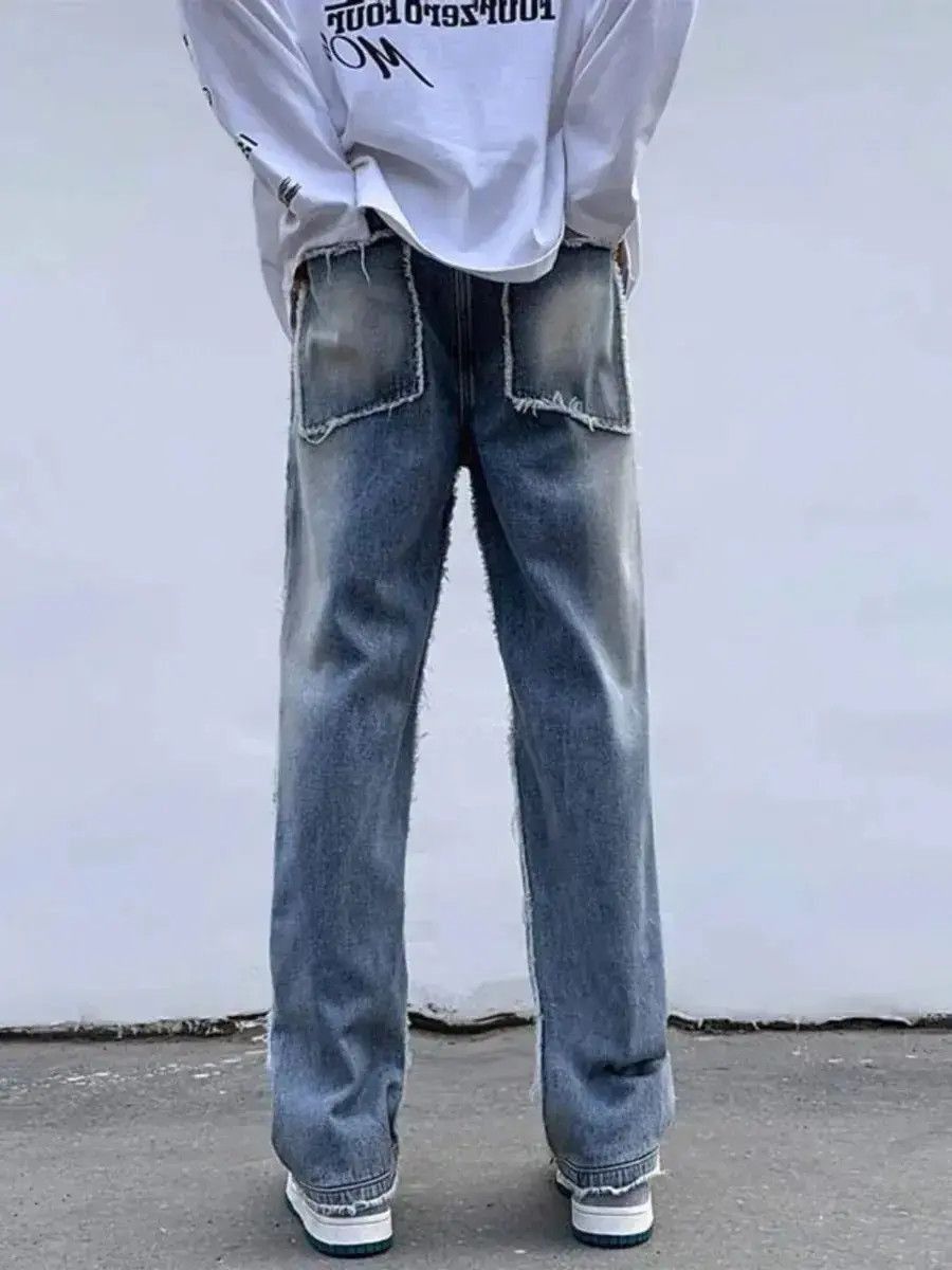 Japanese Brand Pants wide legs retro stitched edges punk american style Size US 30 / EU 46 - 4 Thumbnail
