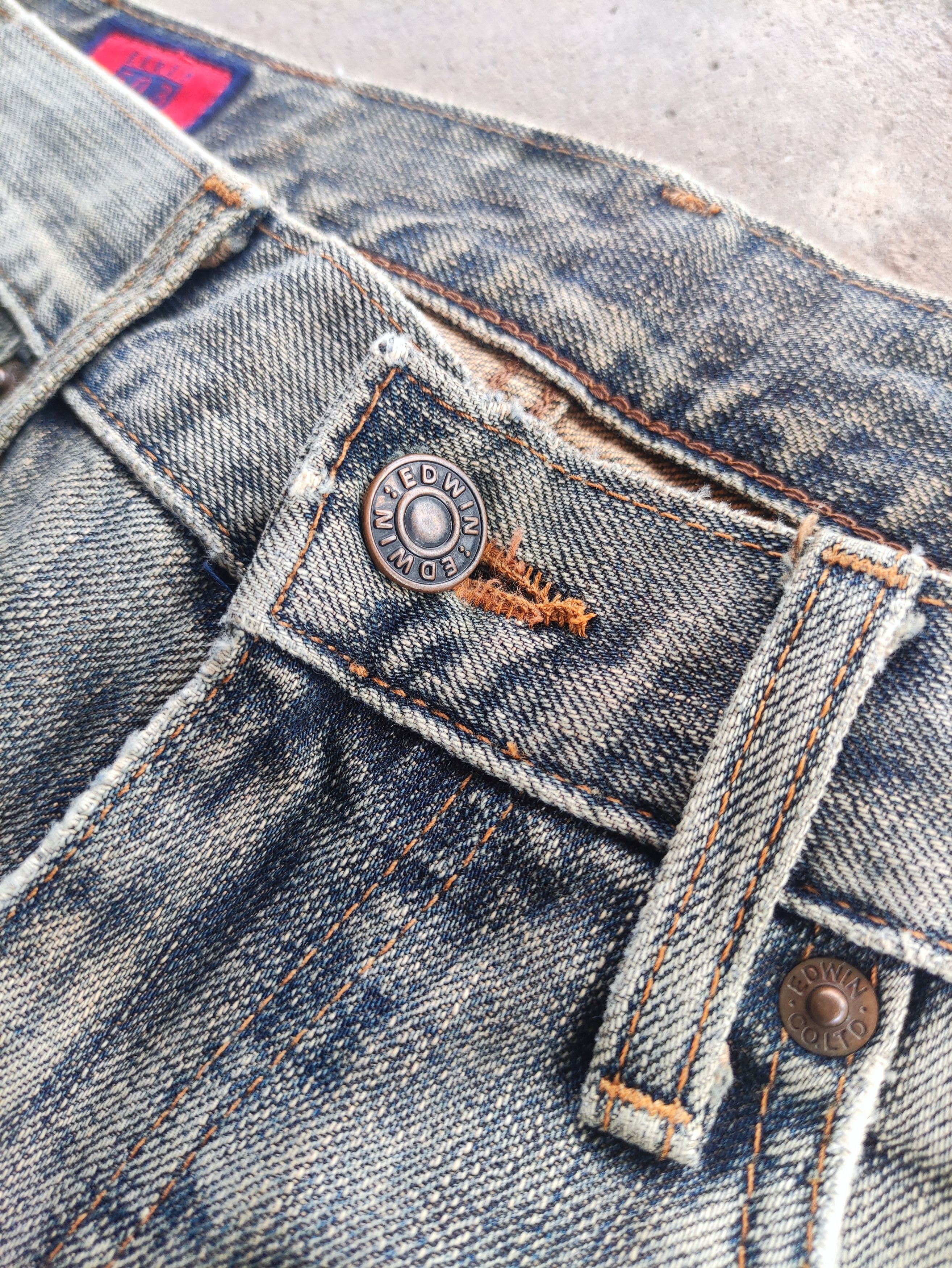 Edwin Vintage Edwin Brand Distressed Denim Faded Pants Size US 31 - 5 Thumbnail