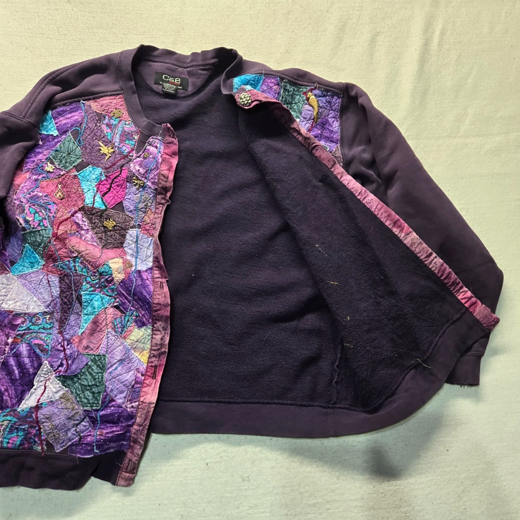 Croft & Barrow C&B Sport by Croft & Barrow Quilt Patchwork Coat Jacket Adult Women's M Medium Multicolor Jacket Womens M Size M / US 6-8 / IT 42-44 - 4 Thumbnail
