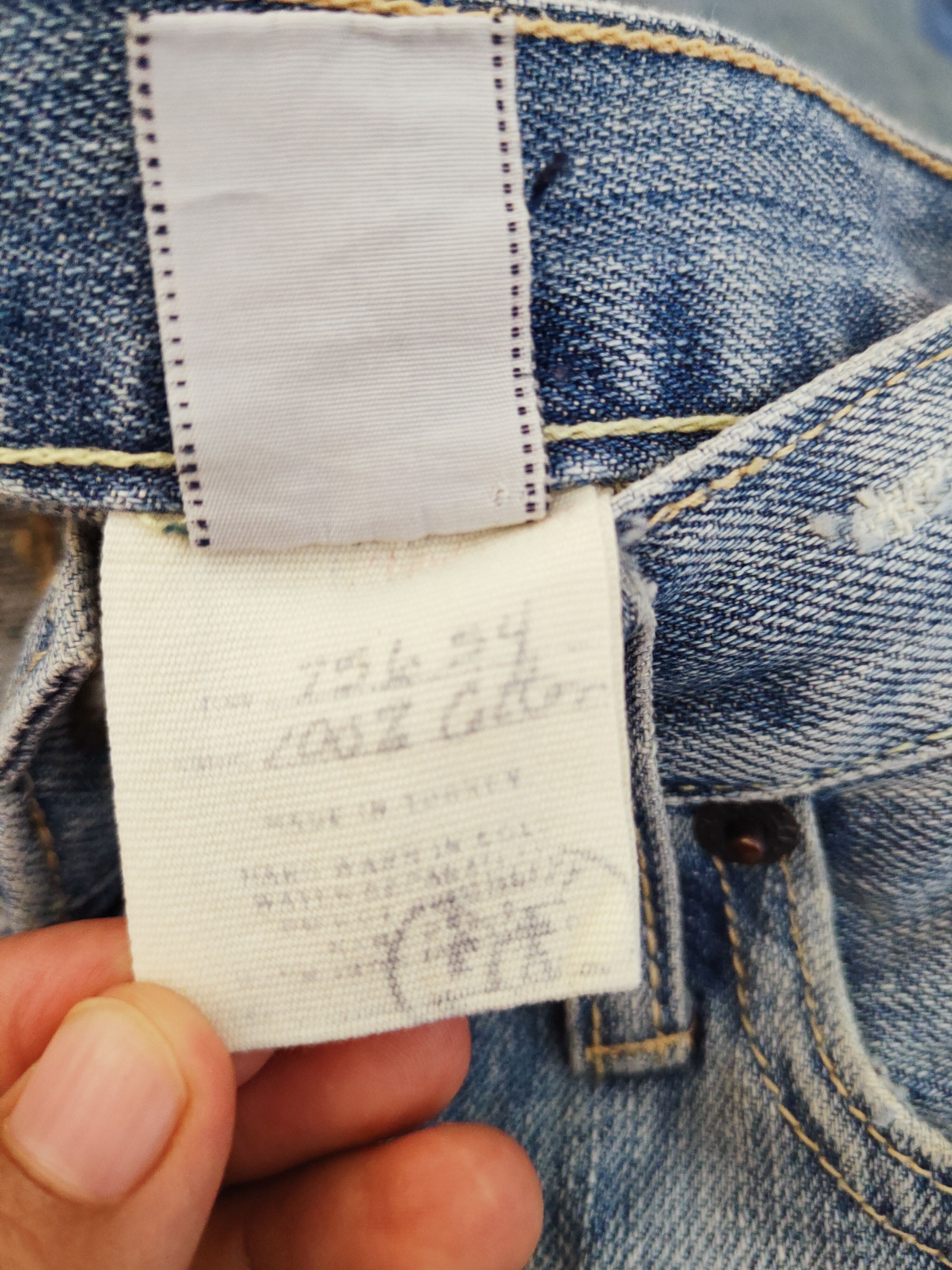 Abercrombie & Fitch × Vintage Vintage Abercrombie&Fitch Blue Distressed Ripped Jeans Size 33" - 17 Thumbnail