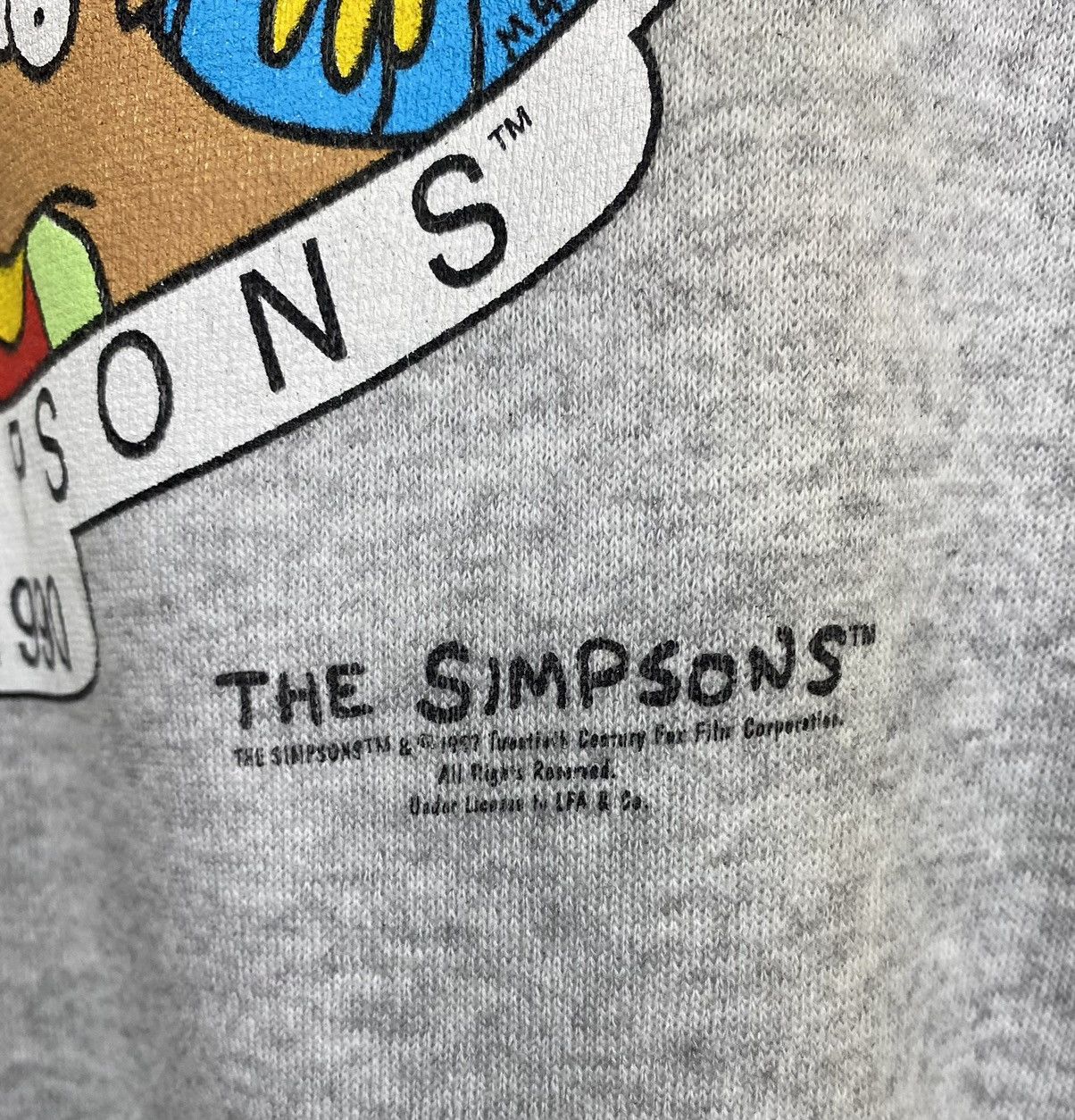 The Simpsons Vintage 90s The Simpsons Tultex Sweatshirt Grey Rare Top Size US L / EU 52-54 / 3 - 4 Thumbnail