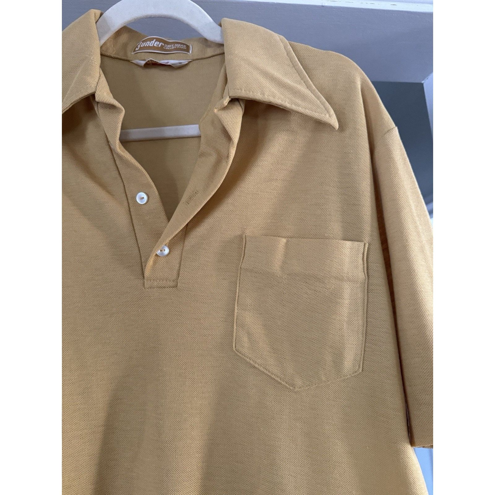 Jantzen Vintage Jantzen Pointy Collar Yellow Polo Medium M 3 Size US M / EU 48-50 / 2 - 2 Thumbnail