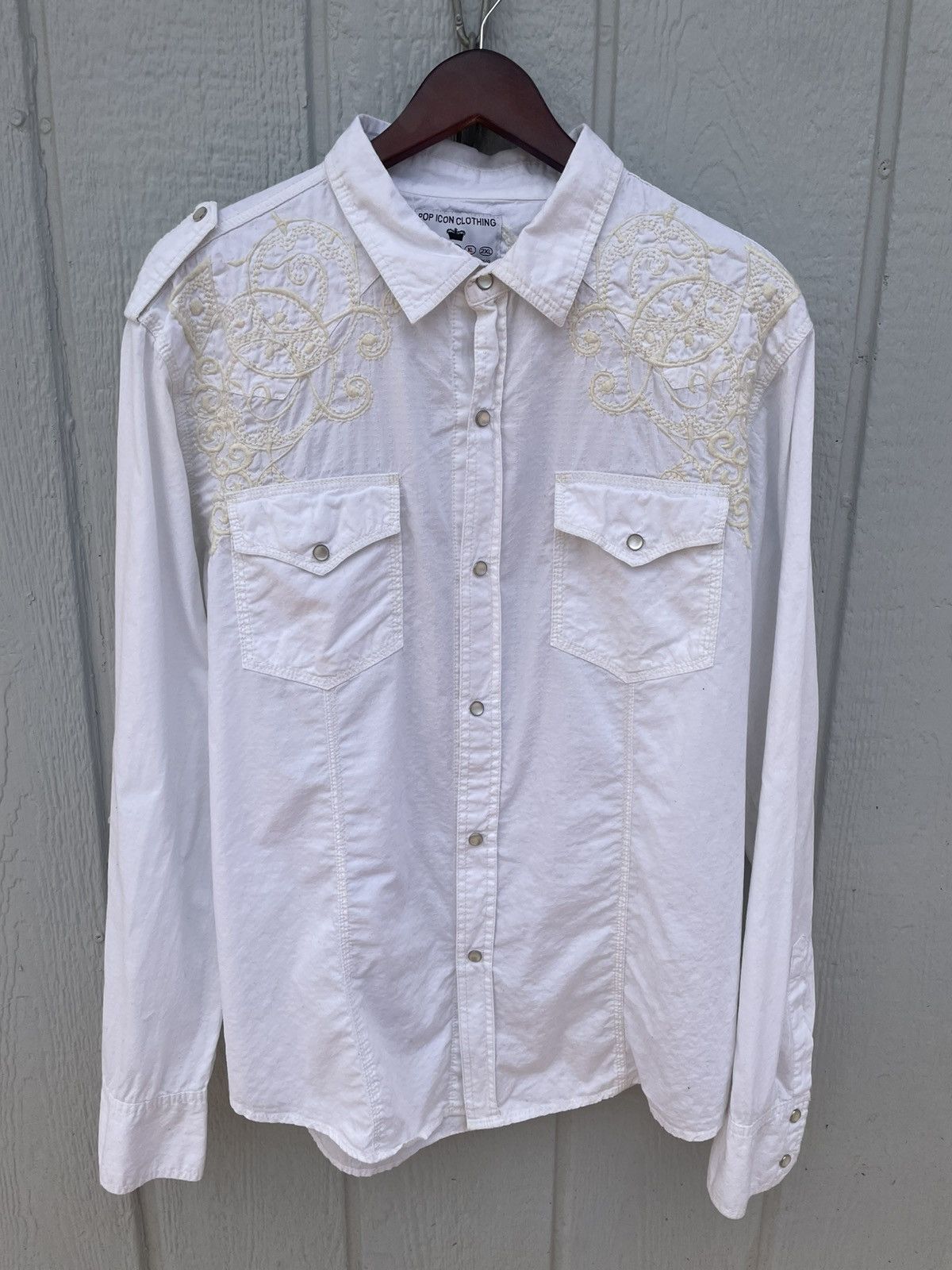 Other Vintage 2000s Y2K Long sleeve Button Up Size Men’s XL White Size US XXL / EU 58 / 5 - 1 Thumbnail