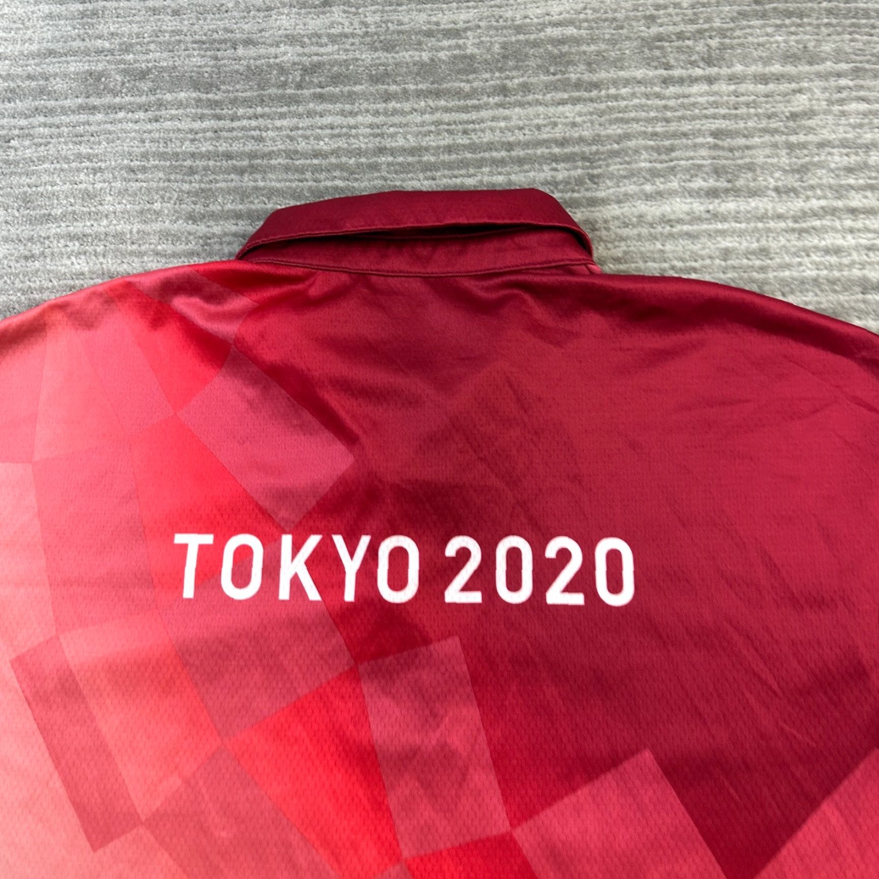Asics ASICS Polo Shirt Mens Large Red Tokyo 2020 Olympics Staff Issued Shirt Size US L / EU 52-54 / 3 - 5 Thumbnail