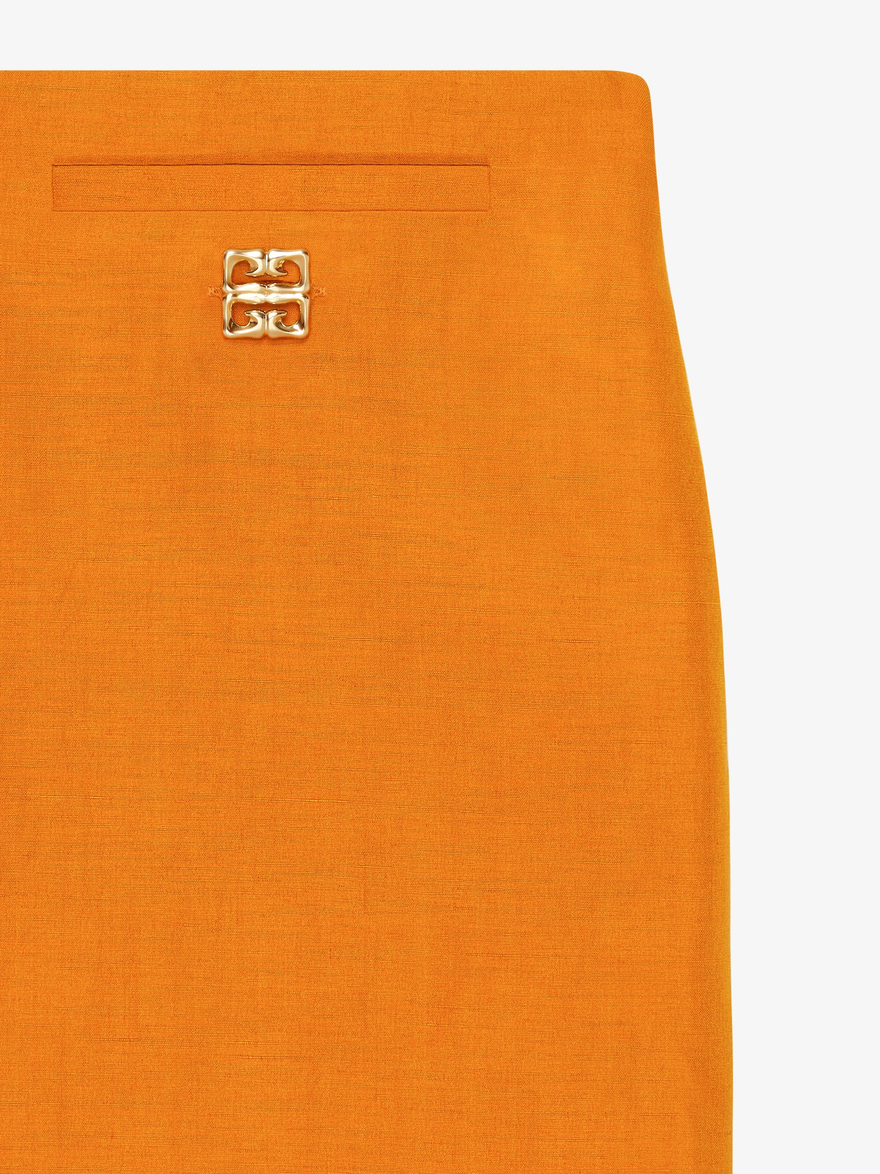 Givenchy o1w1db10825 Mini Skirt With 4G Liquid in Orange Size 32" / US 10 / IT 46 - 5 Thumbnail