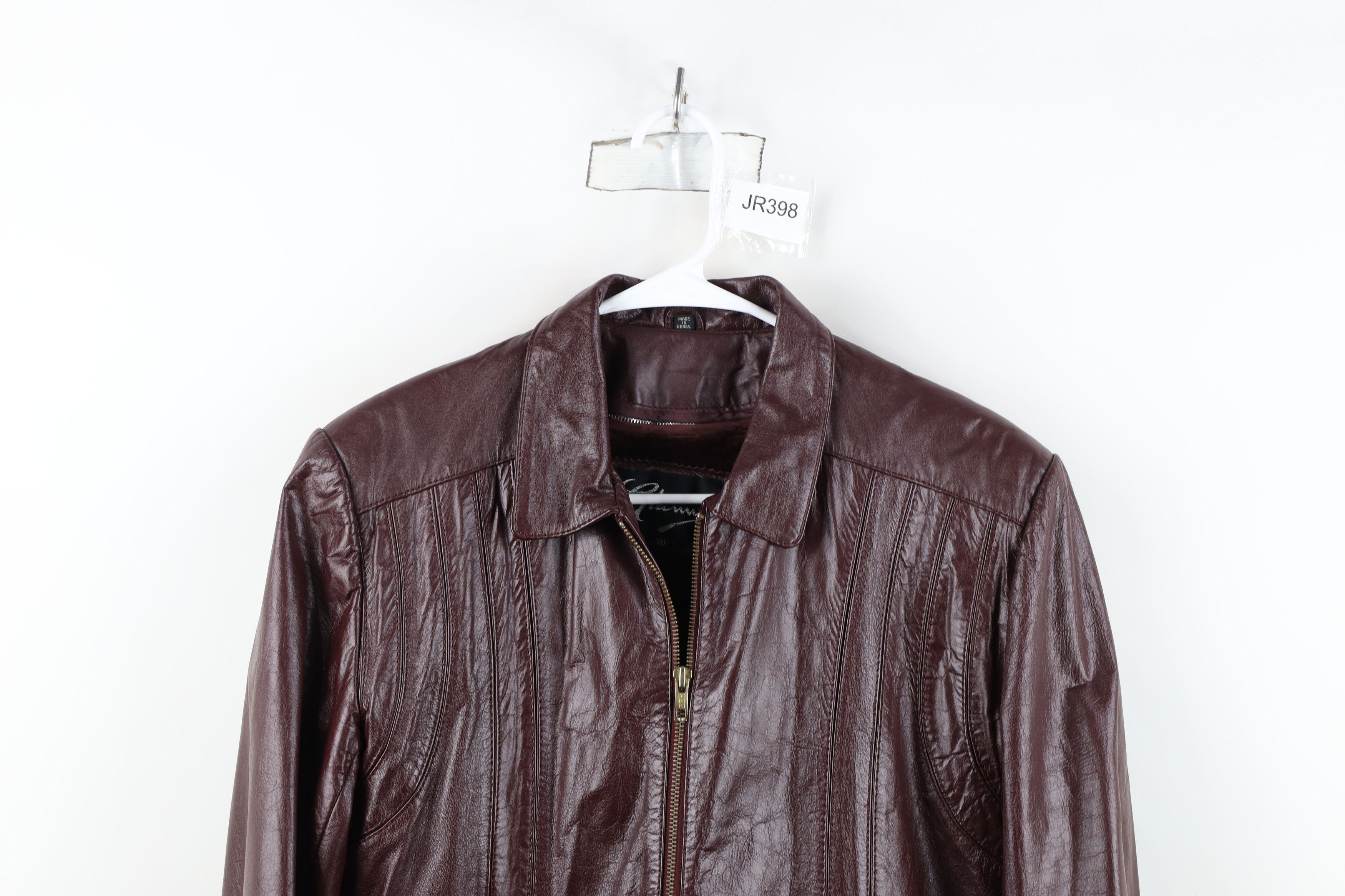 Vintage Vintage 80s 90s Streetwear Full Zip Jacket Oxblood Red Size S / US 4 / IT 40 - 2 Thumbnail