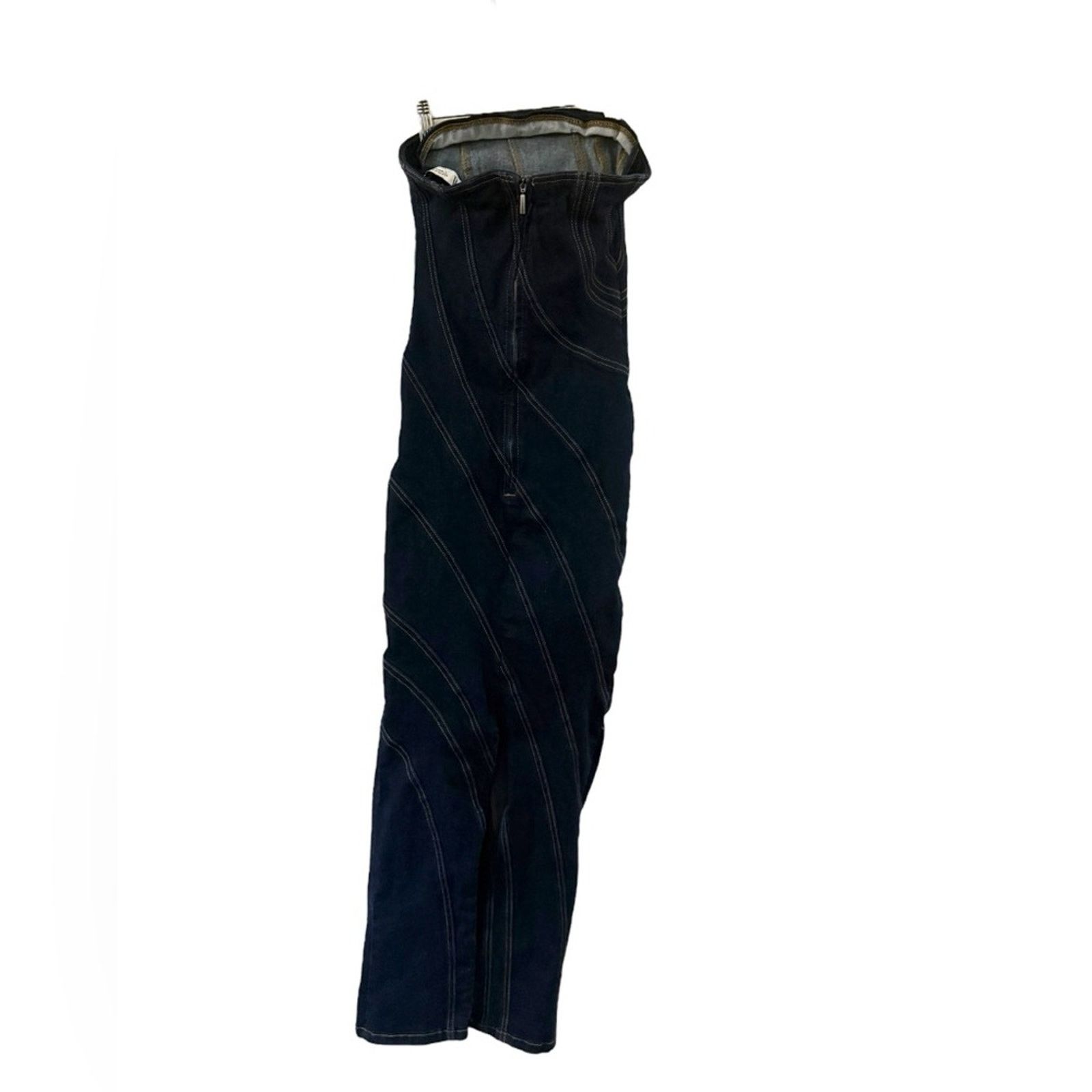 Zara ZARA WOMAN ZW STRAPLESS DENIM MIDI DRESS BLUE XS Size XS / US 0-2 / IT 36-38 - 4 Thumbnail
