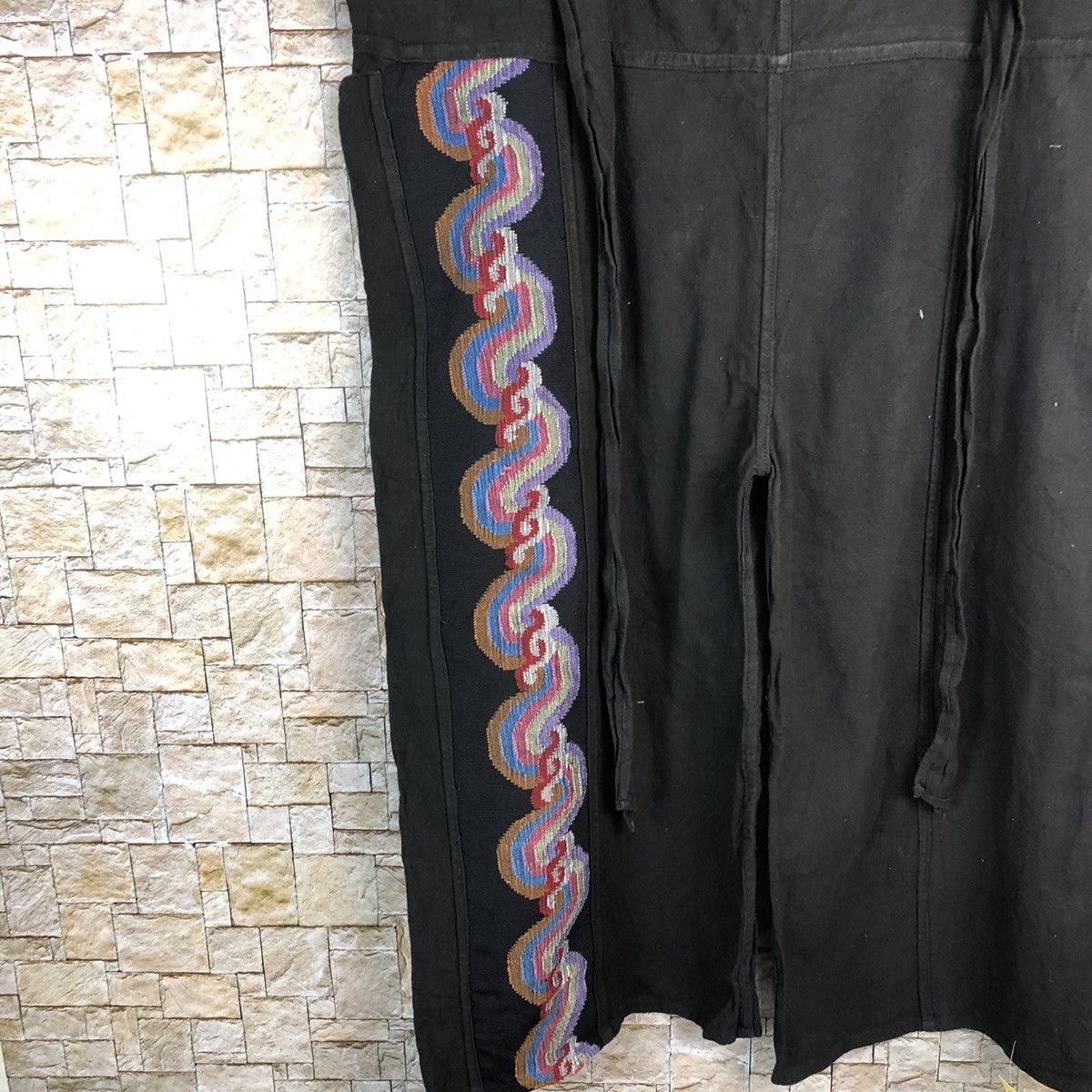 Japanese Brand Amina double waist art design Black Pants #A133 Size US 32 / EU 48 - 13 Thumbnail