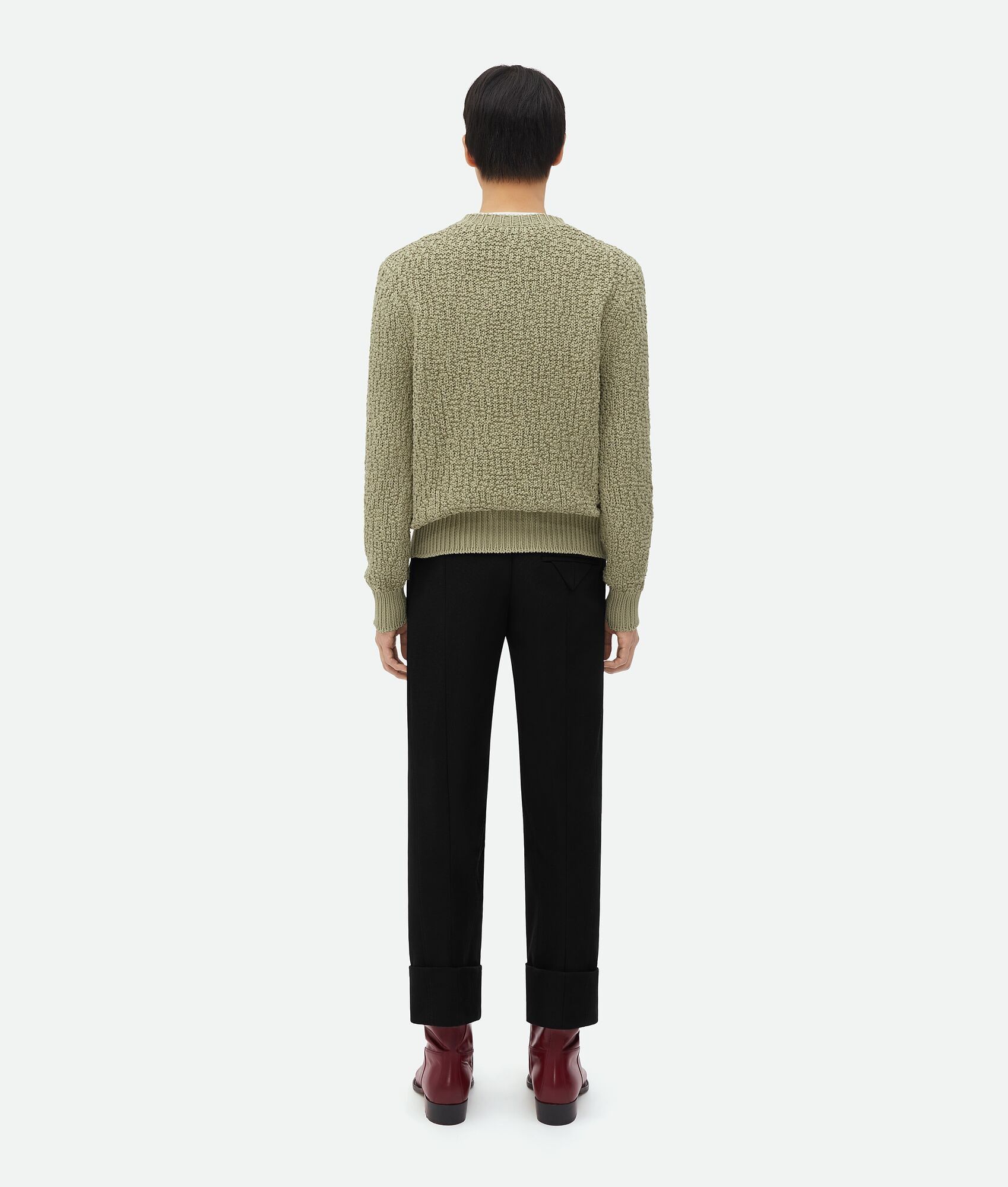 Bottega Veneta o1n1vont1224 Heavy Cotton Jumper in Green Size US M / EU 48-50 / 2 - 3 Thumbnail
