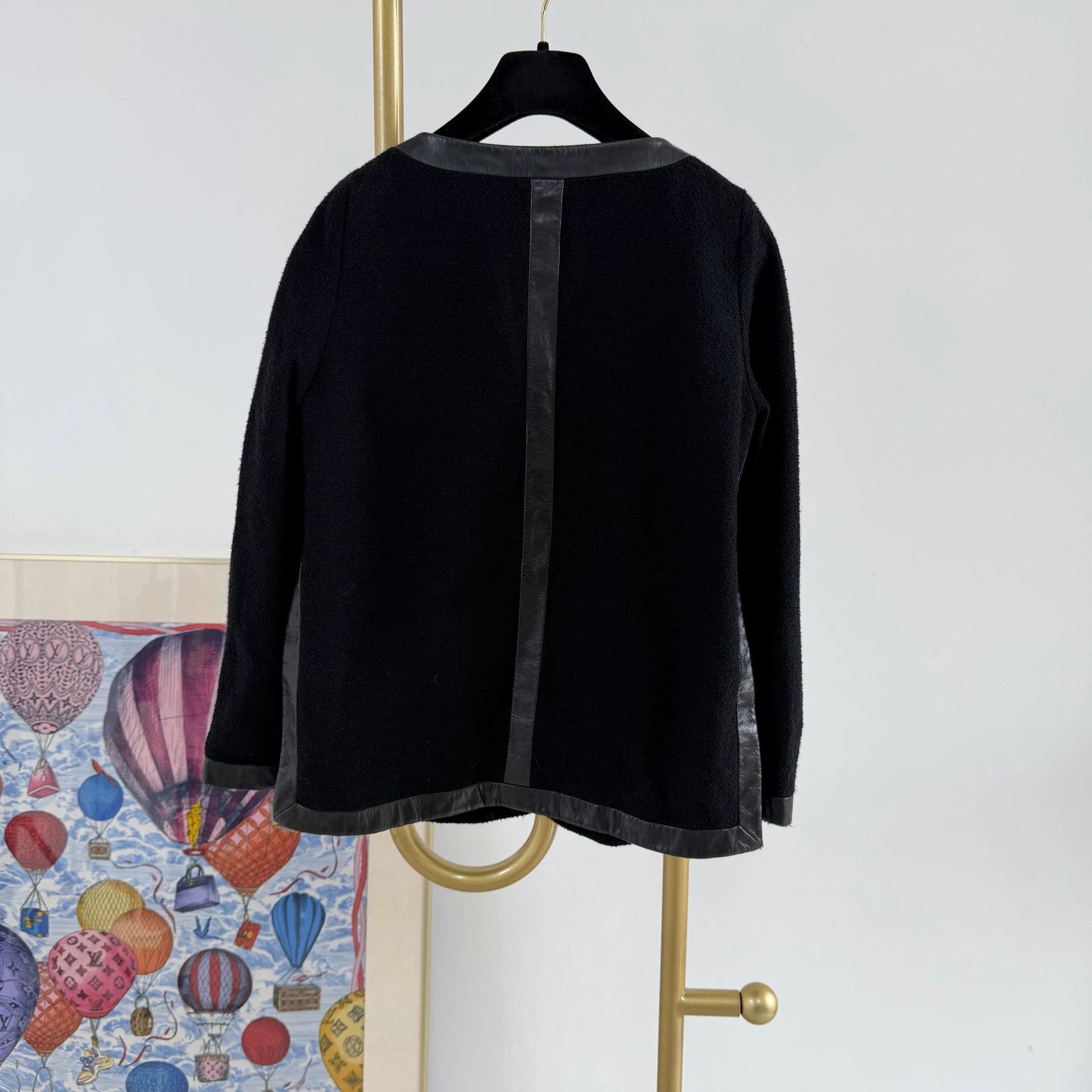 Chanel Chanel Women's Black Color-Block Leather Jacket 36 Size XS / US 0-2 / IT 36-38 - 2 Thumbnail