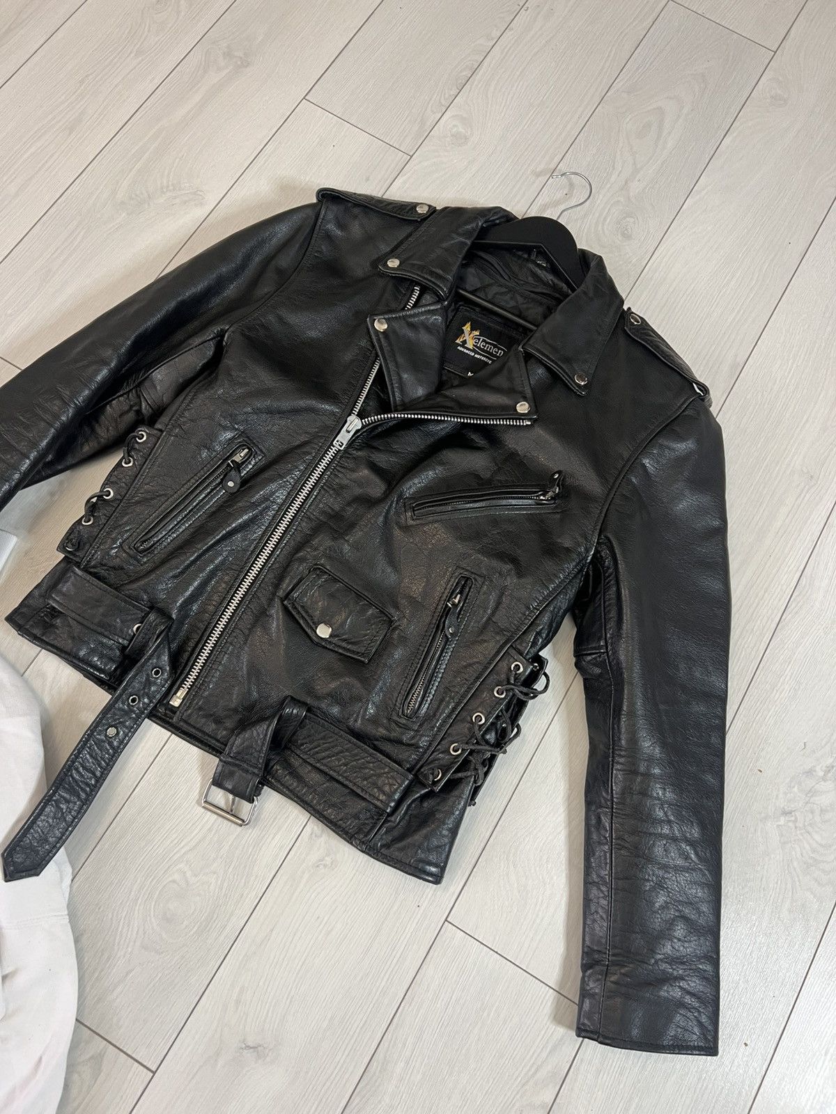 Japanese Brand ARCHIVE CROPPED LEATHER biker JACKET UNDERCOVER STYLE Size US M / EU 48-50 / 2 - 6 Thumbnail