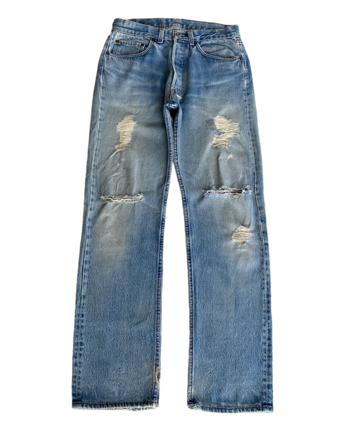 Levi's × Levi's Vintage Clothing LEVIS 501 RINDEM DISTRESSED DENIM JEANS VINTAGE Size US 30 / EU 46 - 1 Thumbnail