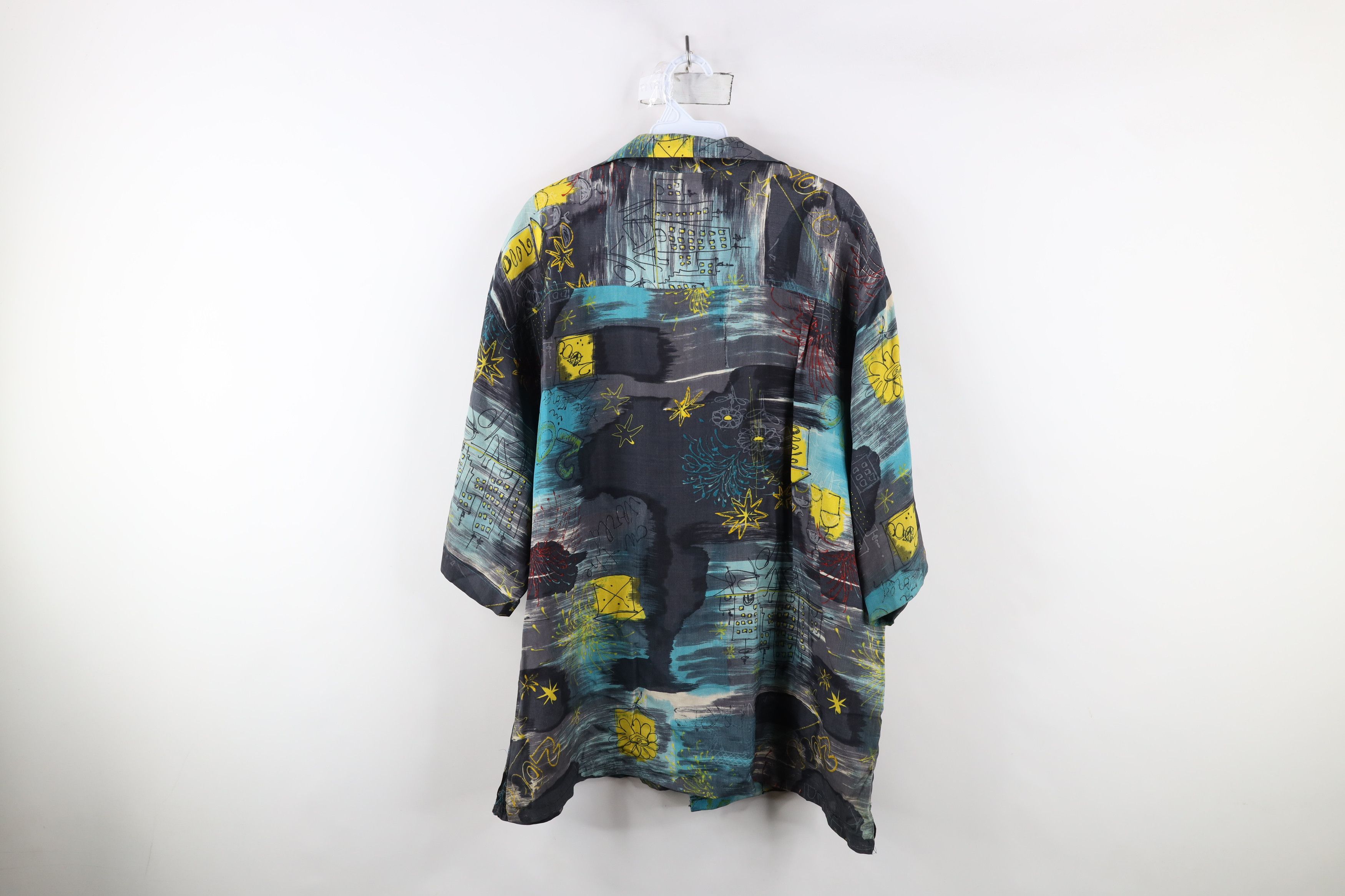 Vintage Vintage Y2K Millennium Looped Collar Silk Button Shirt Size US L / EU 52-54 / 3 - 12 Thumbnail