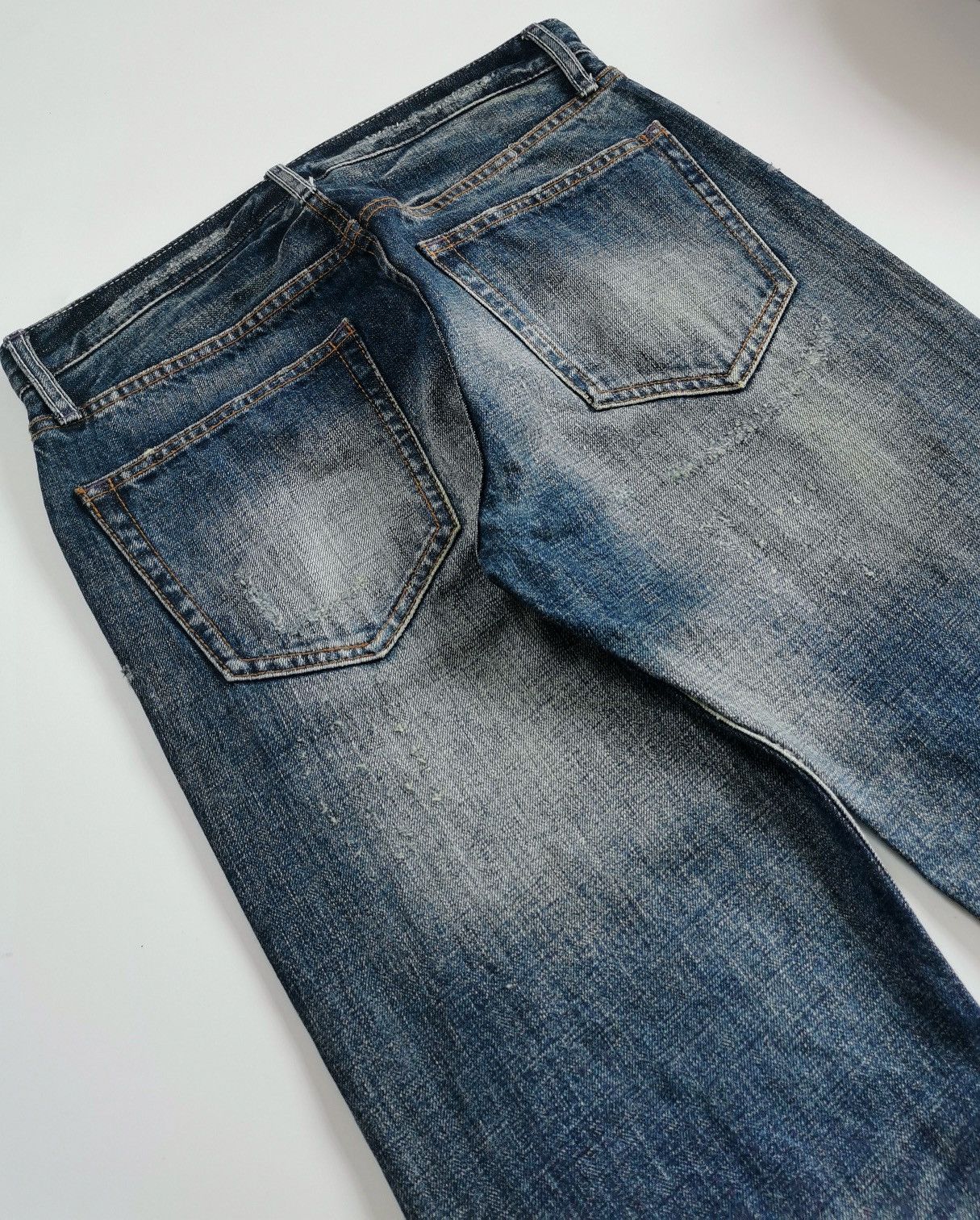 Takeo Kikuchi Takeo Kikuchi Plaid Patchwork Denim Jeans ERD Grunge Size US 31 - 8 Thumbnail
