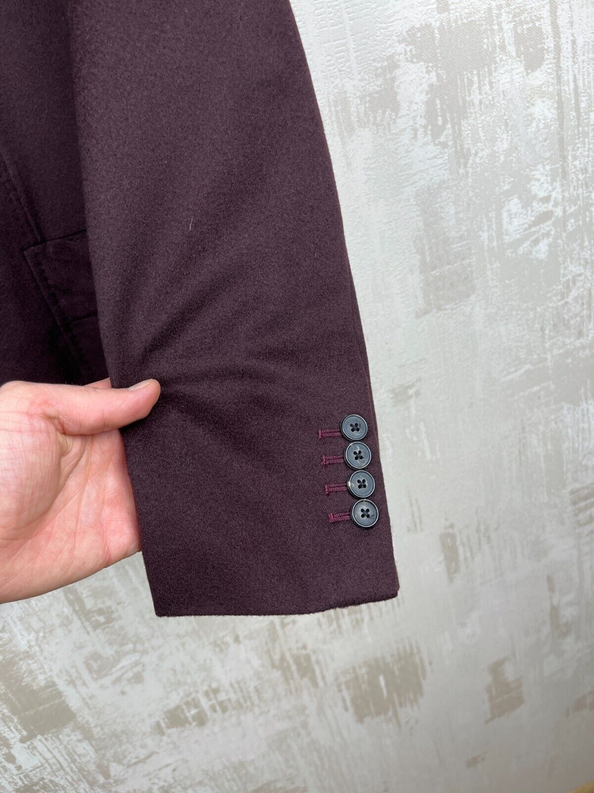 Gianfranco Ferre Gianfranco FERRE 100% Cashmere Blazer Sport Coat Burgundy Size 42R - 7 Thumbnail