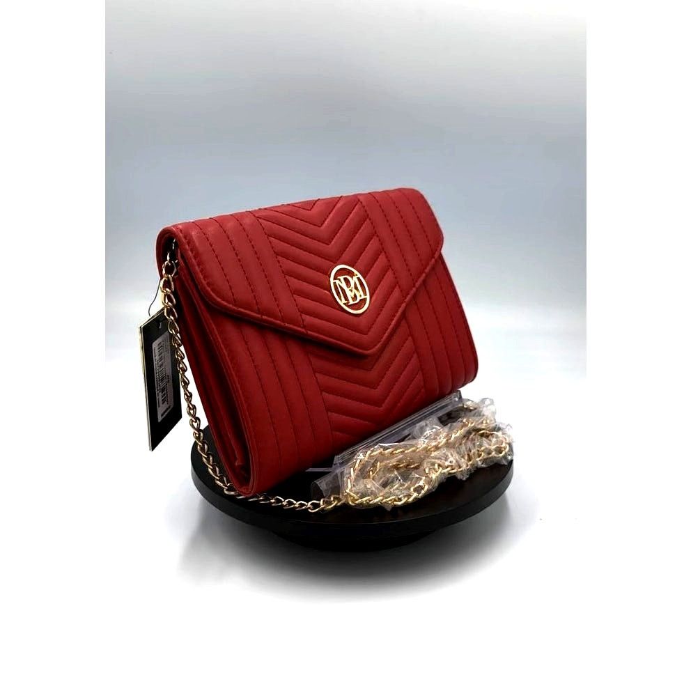 Badgley Mischka Badgley Mischka Crossbody Chevron Quilted Center Cover Wine Size ONE SIZE - 8 Thumbnail