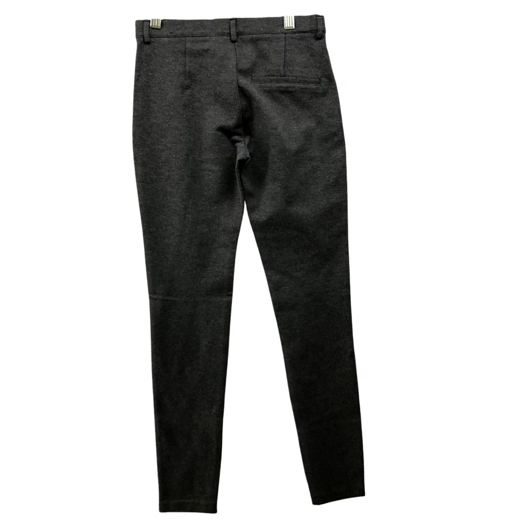 Zara Zara Ponte Knit Skinny Pants Womens S Charcoal Gray Zip Ankle Moto Zip Trouser Pants Size 28" / US 6 / IT 42 - 2 Thumbnail