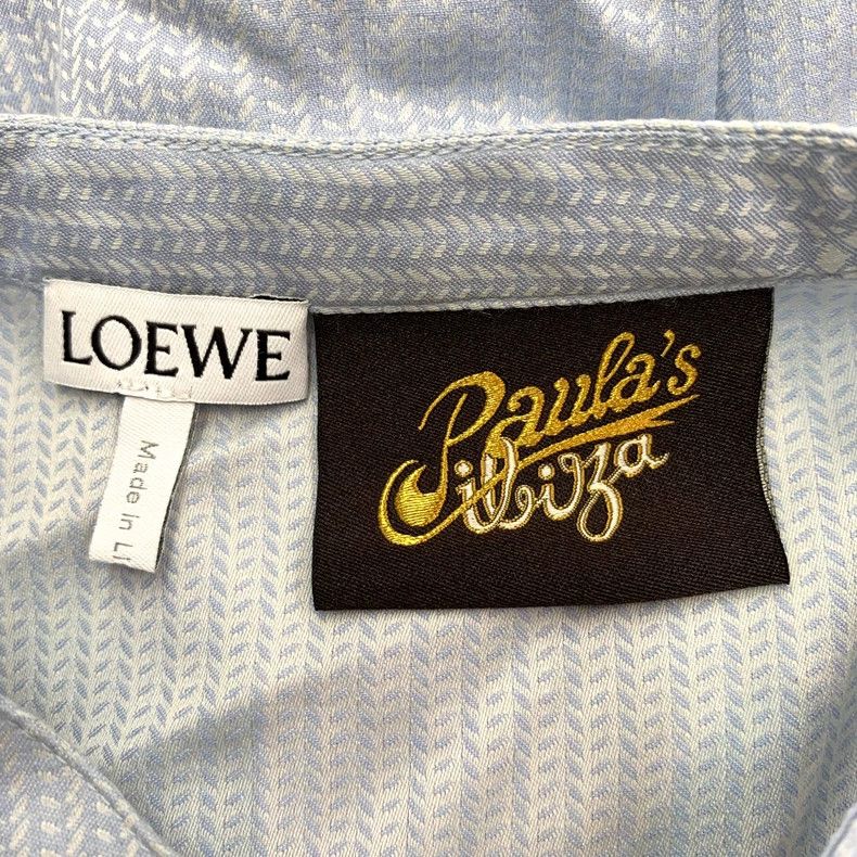 Loewe LOEWE Light blue lizard jacquard bow tie cotton single row Size 4XL / US 24-26 - 5 Thumbnail