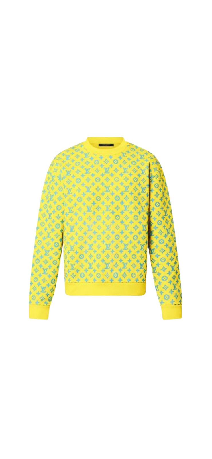 Image of Louis Vuitton Monogram Rainbow Playground Graphic Sweat in Yellow, Men's (Size 2XL)