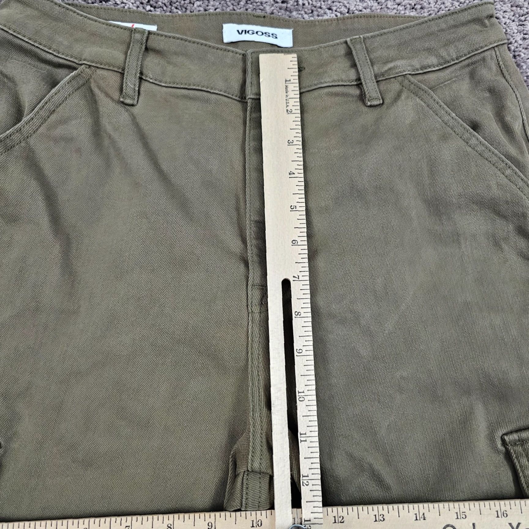 Vintage VIGOSS Cargo Pants Mens 30 Green Straight Leg Utility Stretch Outdoor Work Size US 30 / EU 46 - 3 Thumbnail