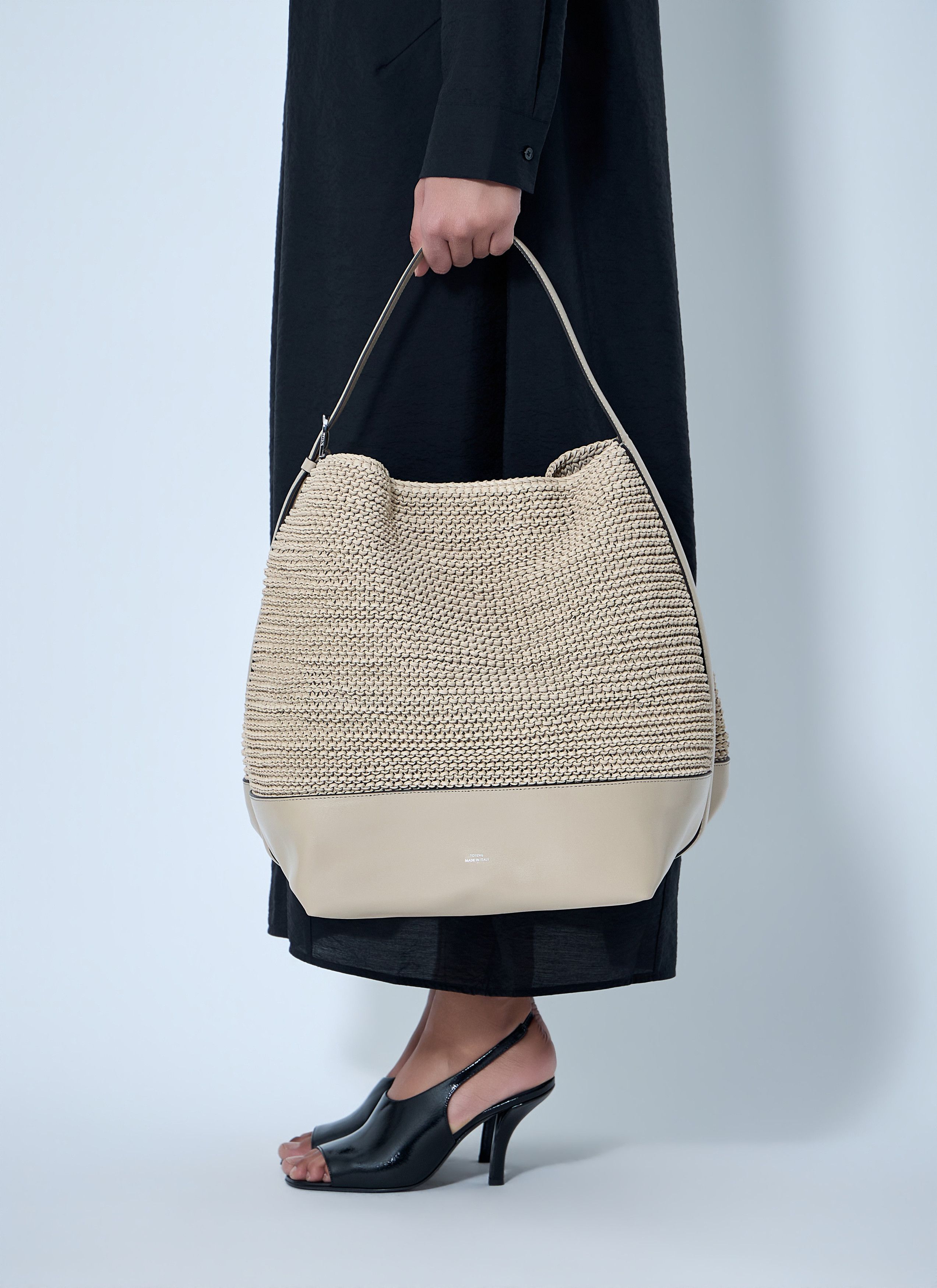 Toteme Belted Woven Leather Tote Bag Size ONE SIZE - 1 Thumbnail