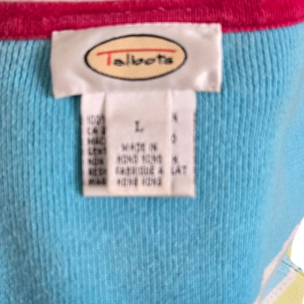 Other Talbots Womens Striped Sweater Large Short Sleeves Cotton Size L / US 10 / IT 46 - 5 Thumbnail