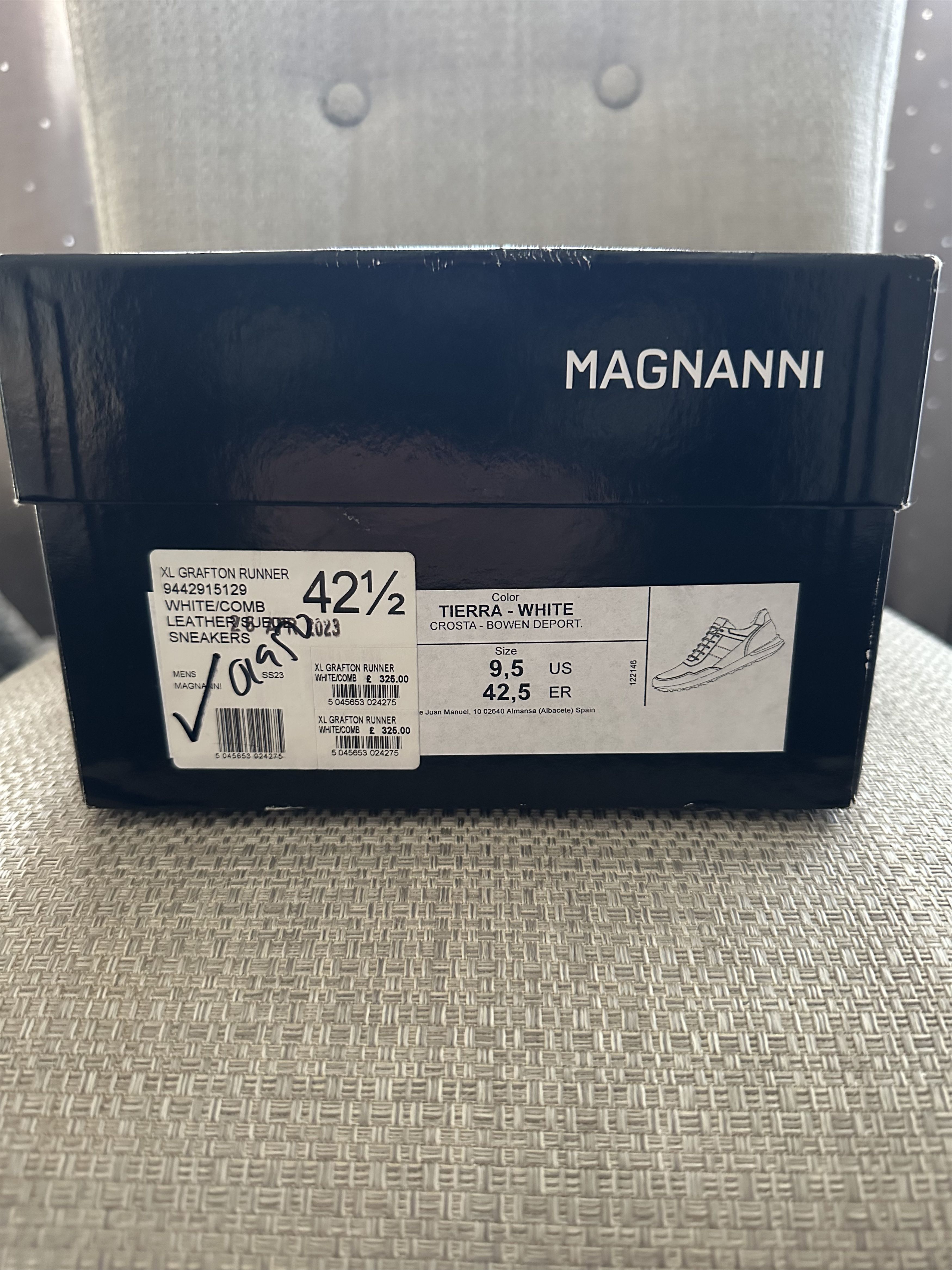 Magnanni Magnanni Bravo Sneakers – White / Beige Size US 9.5 / EU 42-43 - 3 Thumbnail