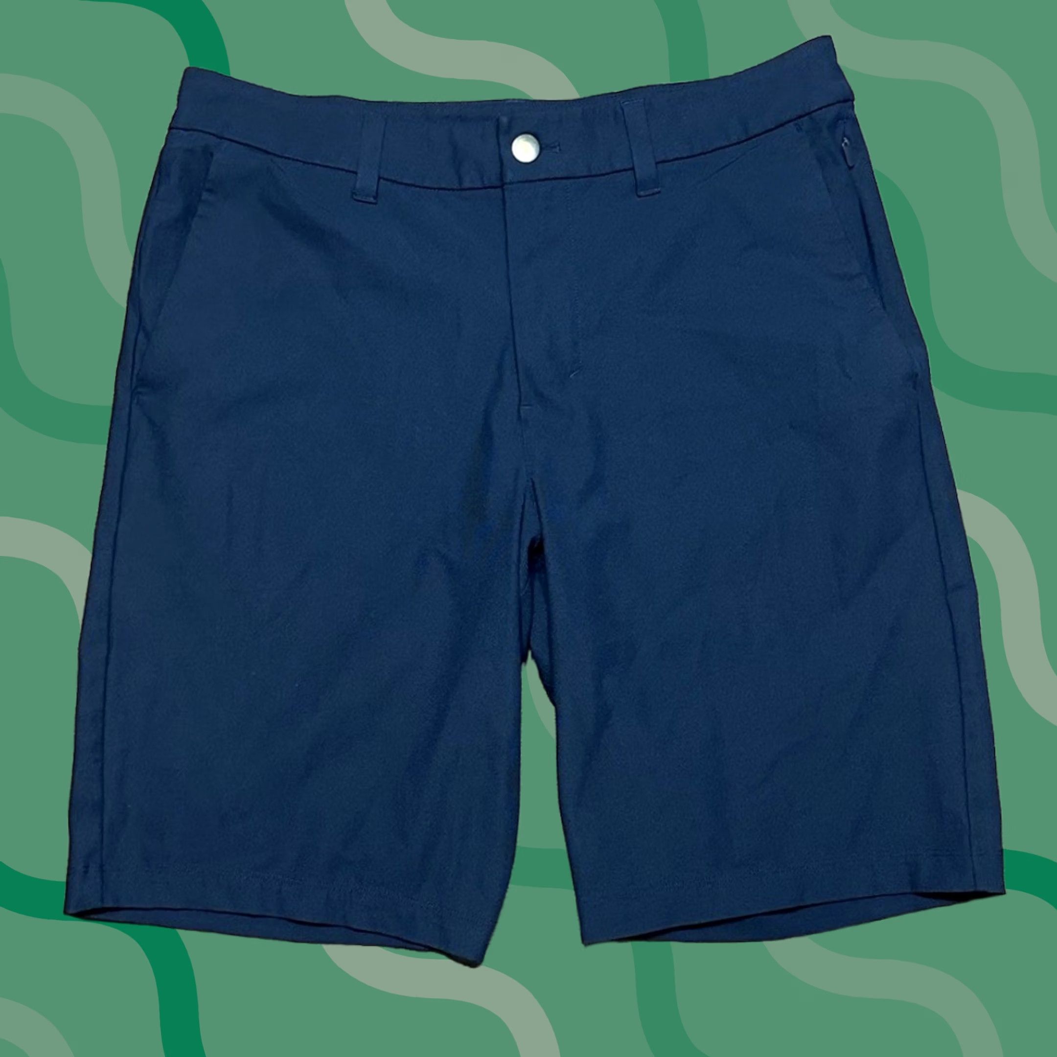 Lululemon LULULEMON Commission Warpstreme Relaxed Fit Stretch Tech Navy Shorts 11" 31 Men Size US 31 - 1 Thumbnail