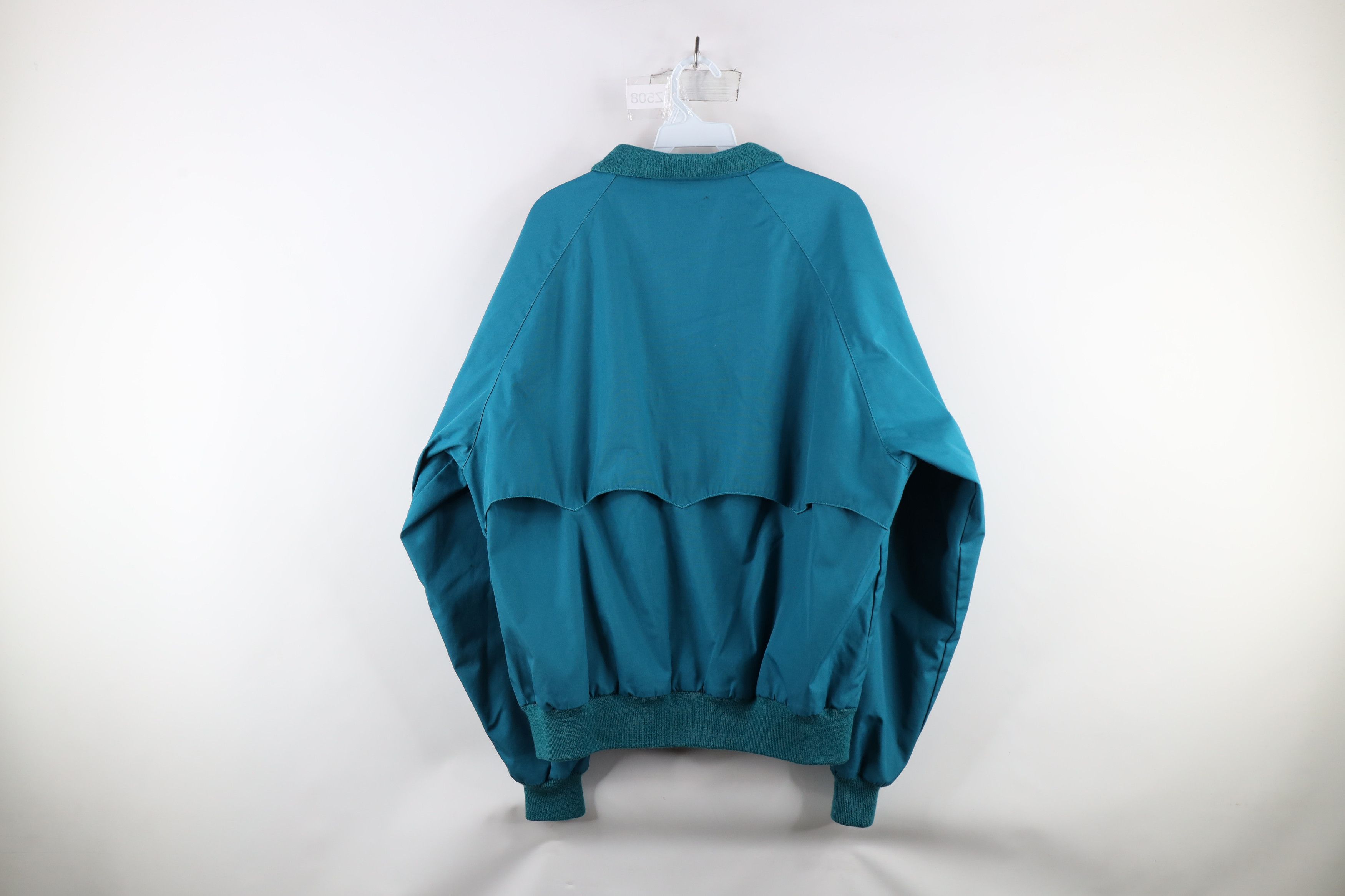 Lands' End × Vintage Vintage 90s Lands End Full Zip Cafe Racer Bomber Jacket Teal Size US L / EU 52-54 / 3 - 14 Thumbnail