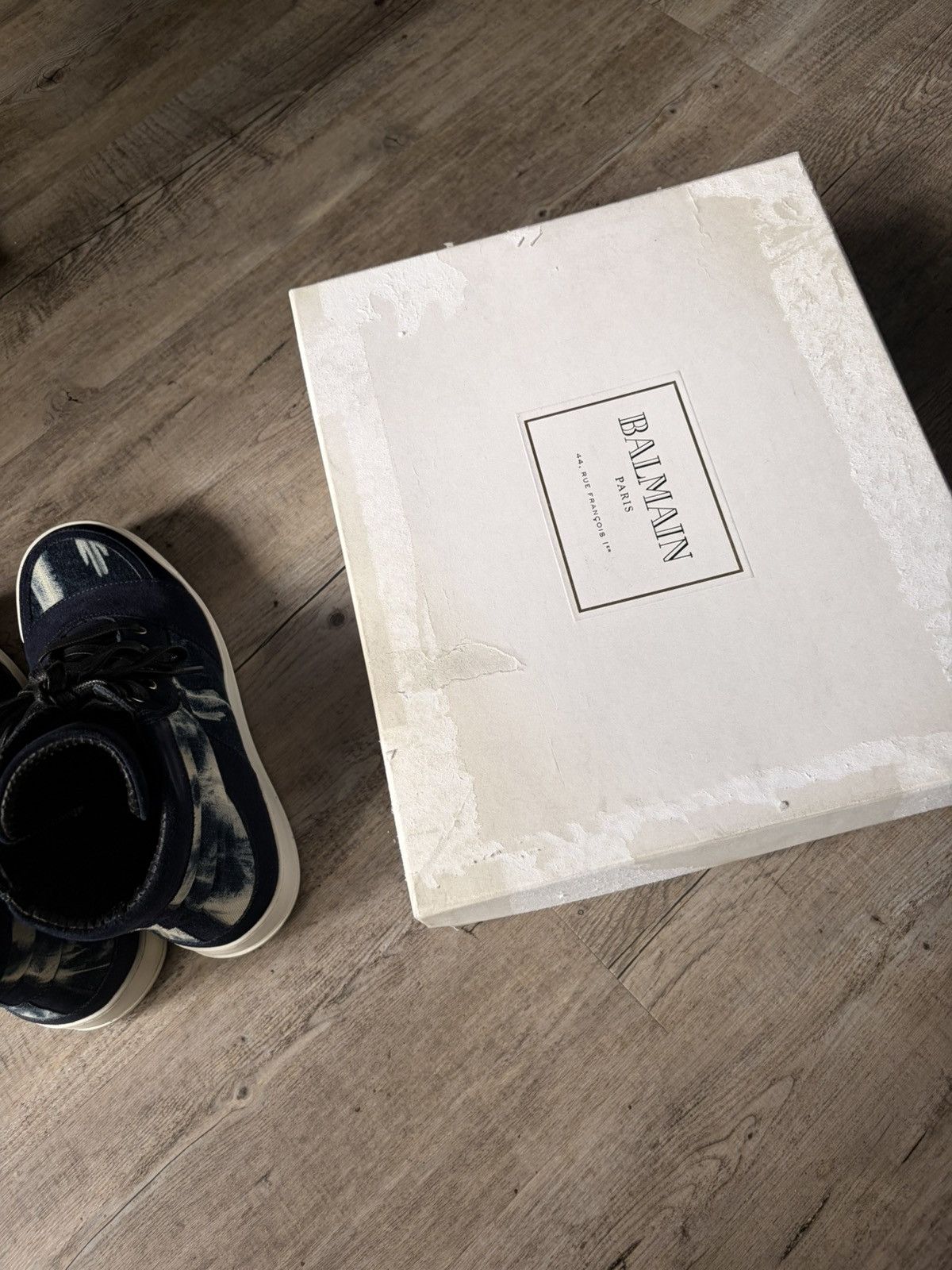 Balmain FW2013 Balmain tie dye denim/suede Leather Sneakers Size US 7 / EU 40 - 11 Thumbnail