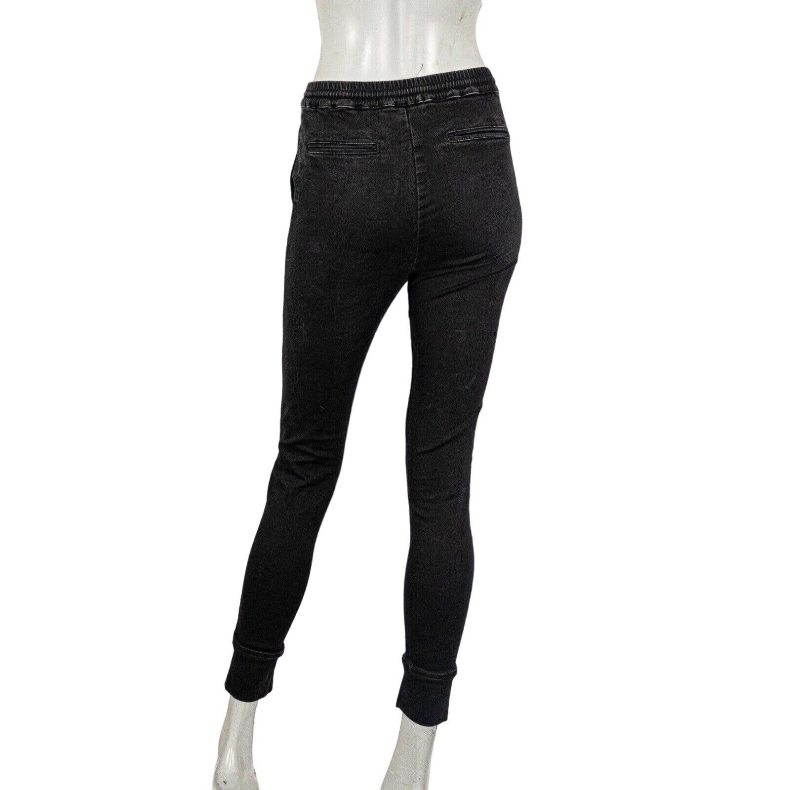 The Kooples The Kooples Black Jean Joggers ripped Distressed drawstring Size 24" / US 00 / IT 34 - 2 Thumbnail