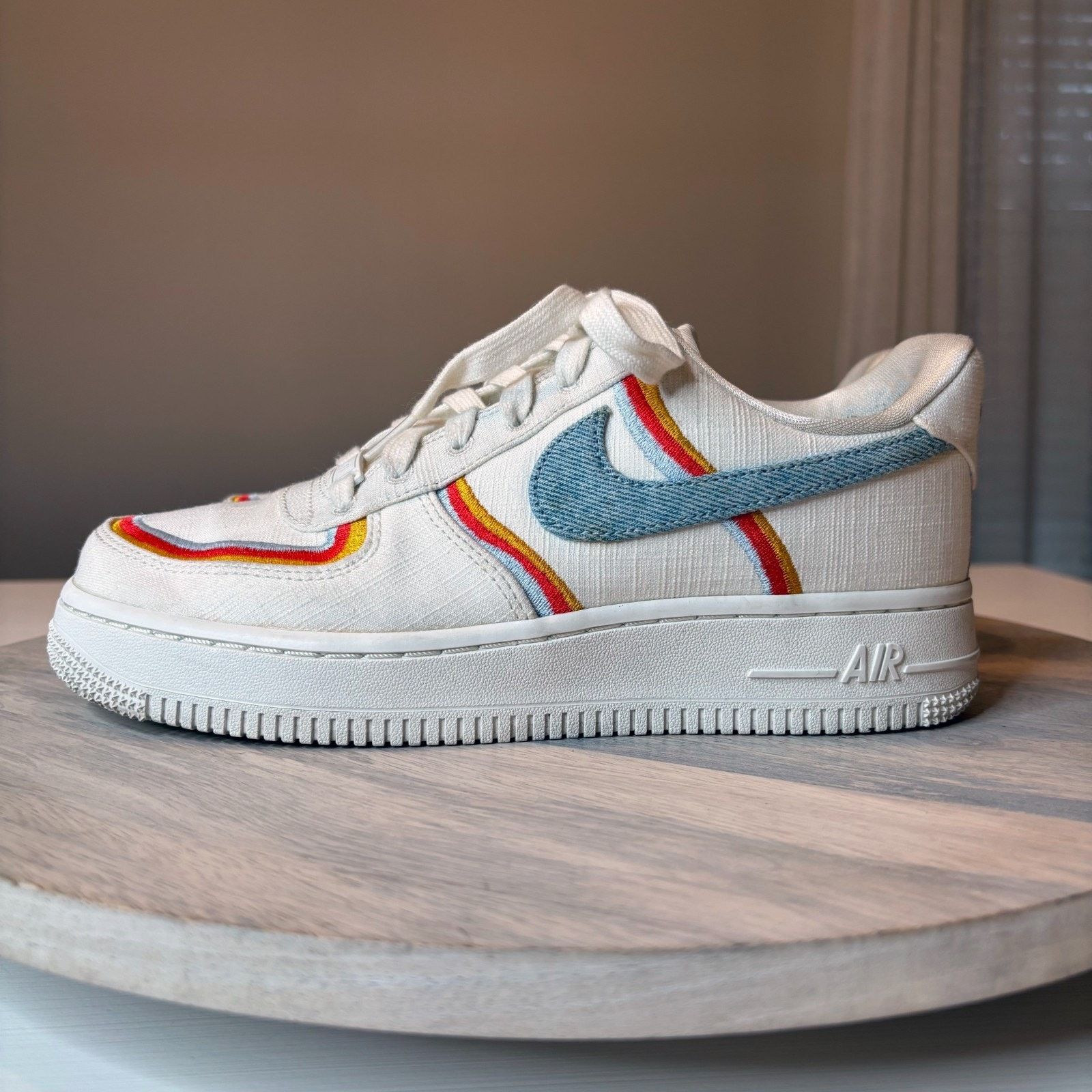 Nike Nike Air Force 1 Low DJ4655-133 Rainbow Canvas Sneakers Sz 7 Size US 7 / IT 37 - 2 Thumbnail