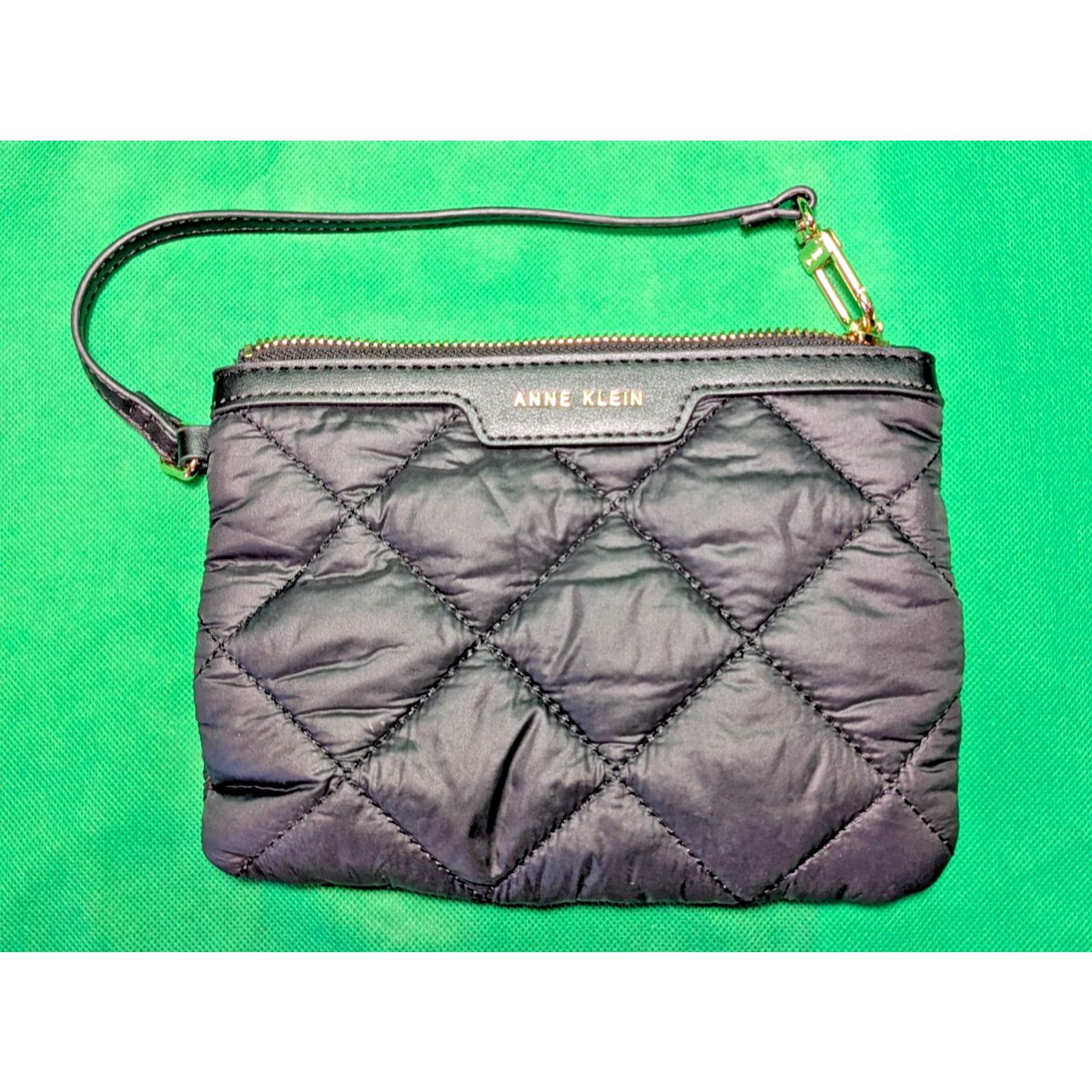 Anne Klein Black Rhonda Quilted Pouch/coin Purse, Women's