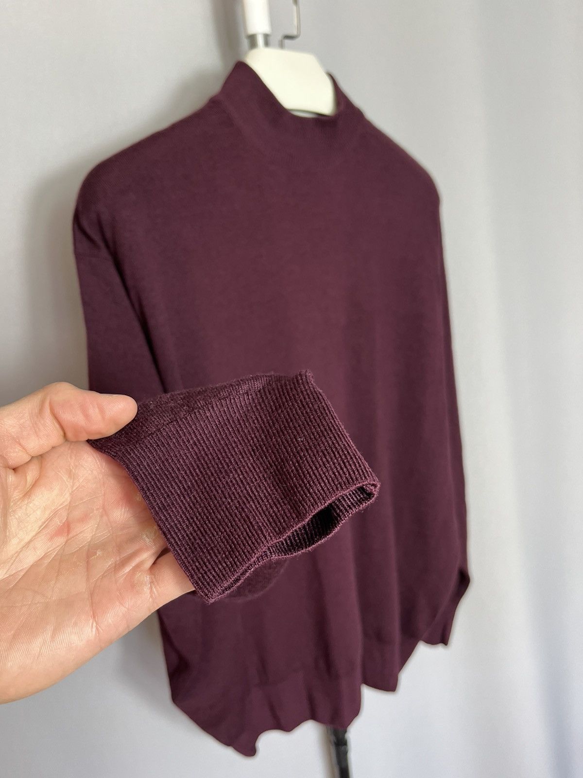 Burberry Burberrys mens pullover wool high neck vintage 80s 90s Size US XL / EU 56 / 4 - 3 Thumbnail