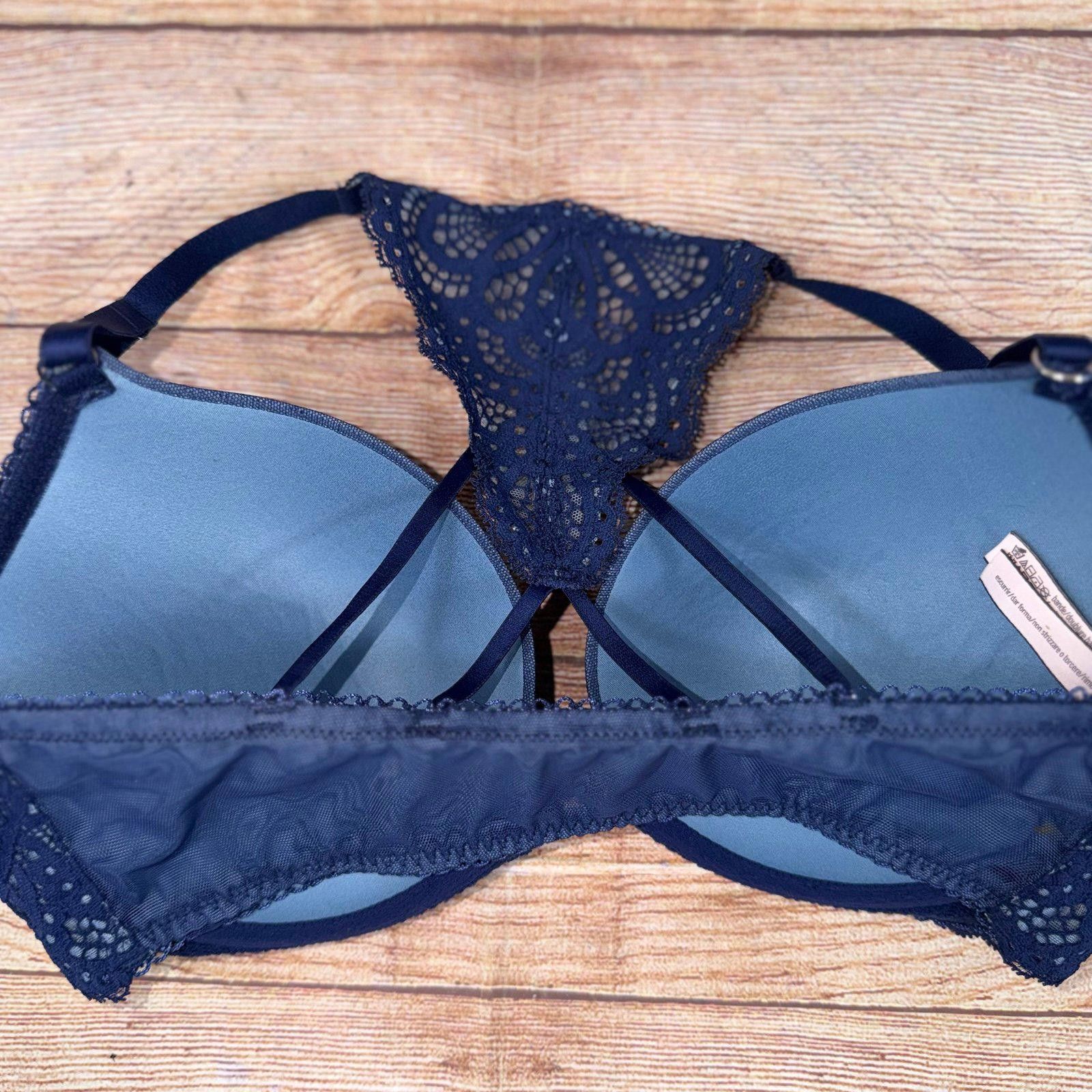 Other VS Dream Angels Lace Front Close Racer Back Bra Pushup 34DD Size ONE SIZE - 6 Thumbnail