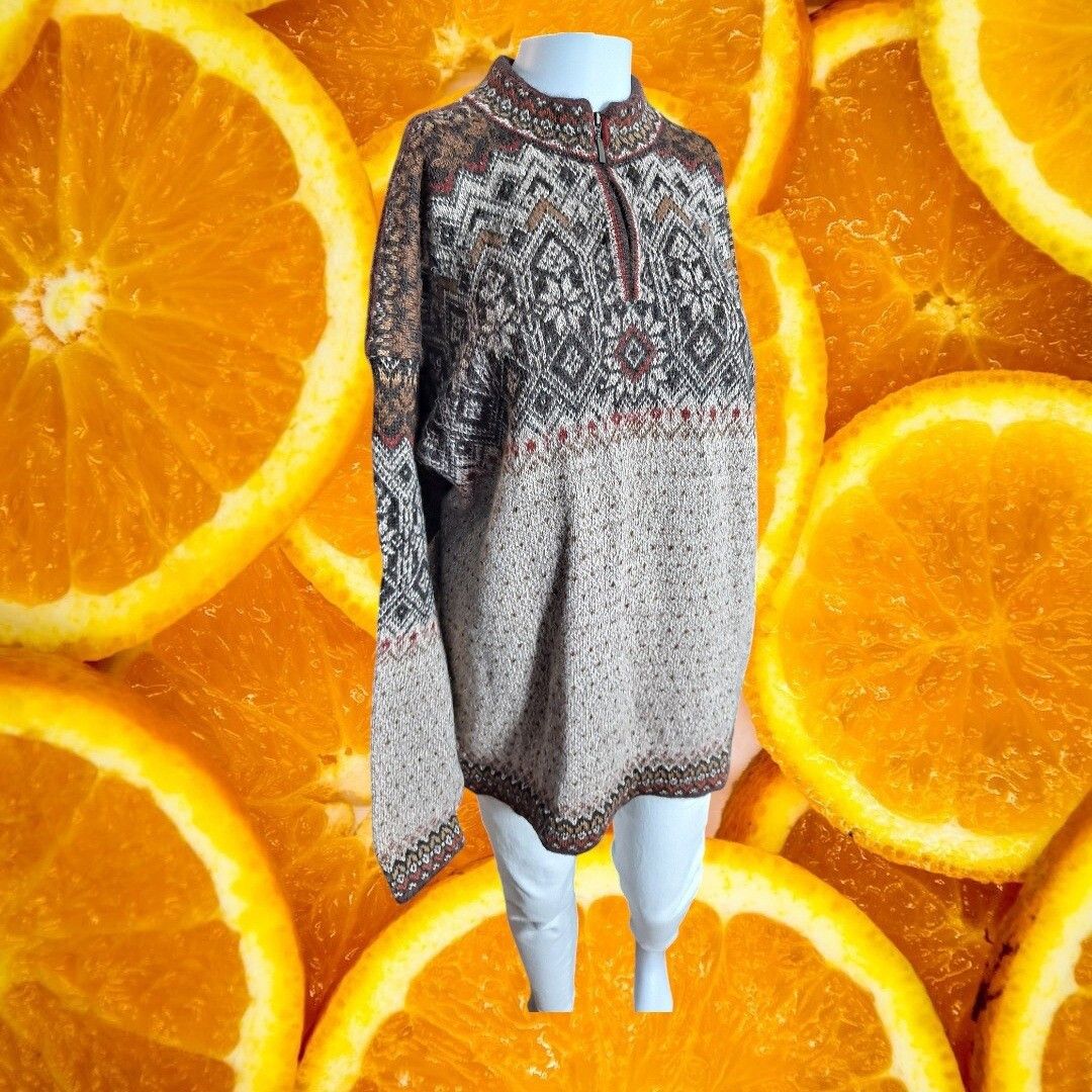 Other Intiwara Alpaca Sweater Fair Isle 1/4 Zip Pullover Knitwear Size US XL / EU 56 / 4 - 1 Thumbnail