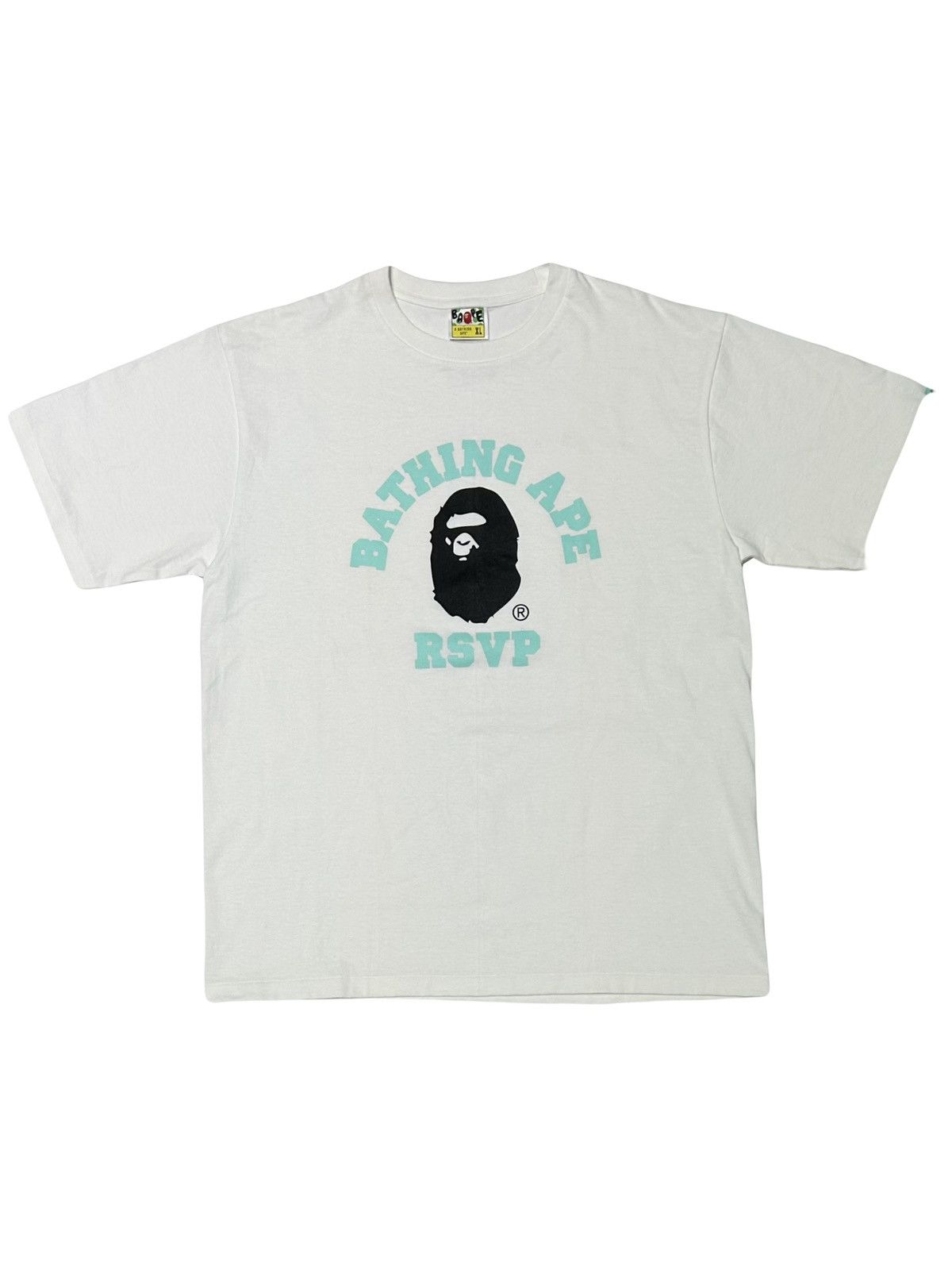 Bape BAPE x RSVP College Tee White Size US XL / EU 56 / 4 - 1 Thumbnail