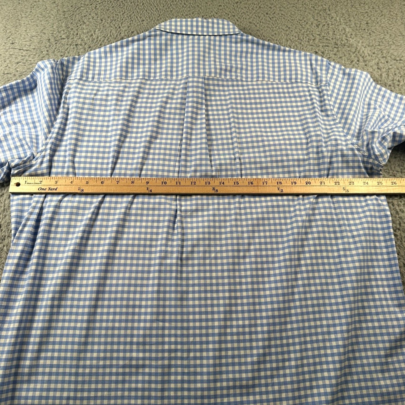 Vineyard Vines VINEYARD VINES Shirt Mens XL Blue White Gingham OTG Performance Button Down Shirt Size US XL / EU 56 / 4 - 5 Thumbnail