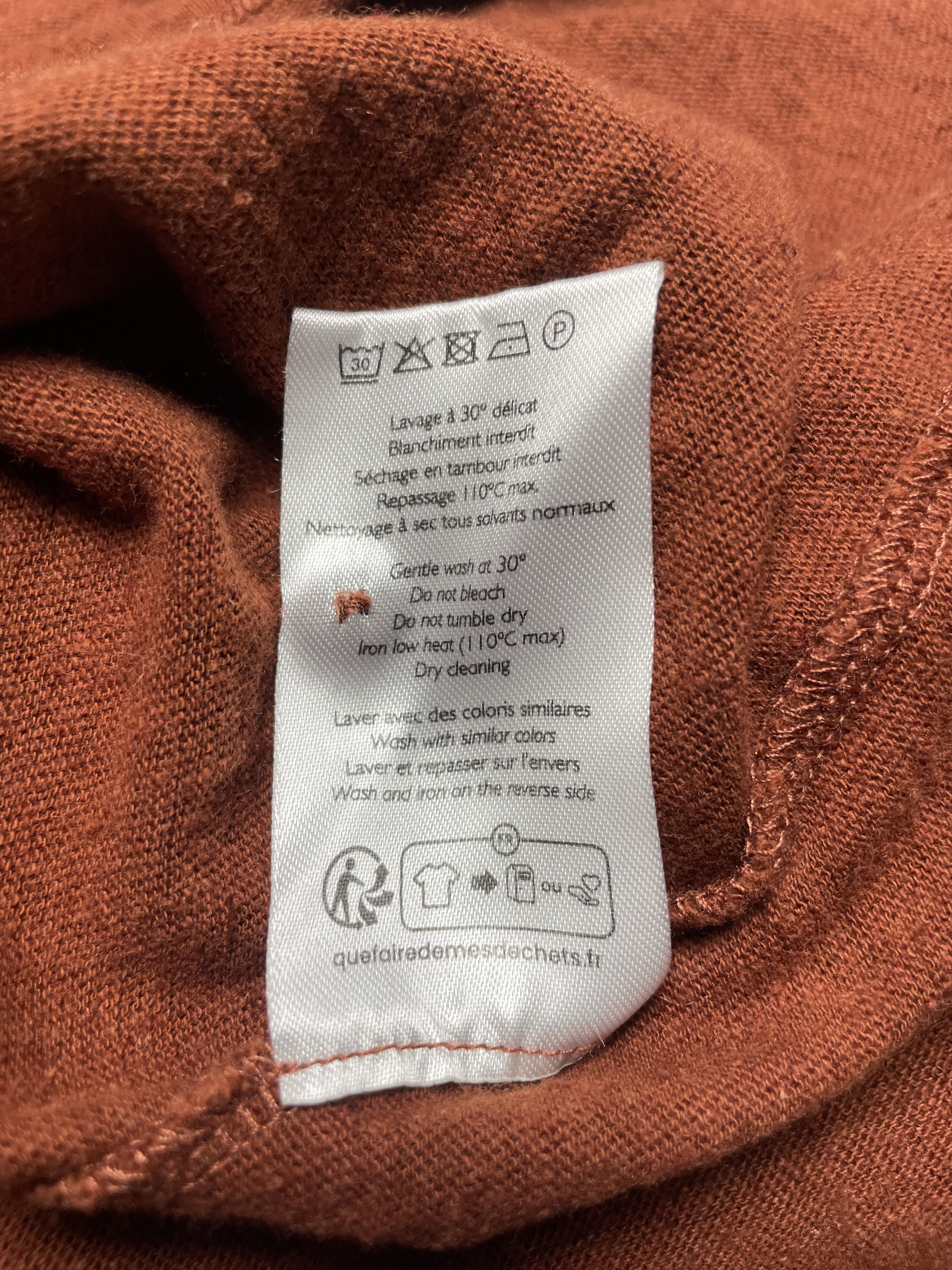 Sezane SEZANE Milo T-shirt Cotton Linen Havana Size M Size L / US 10 / IT 46 - 11 Thumbnail