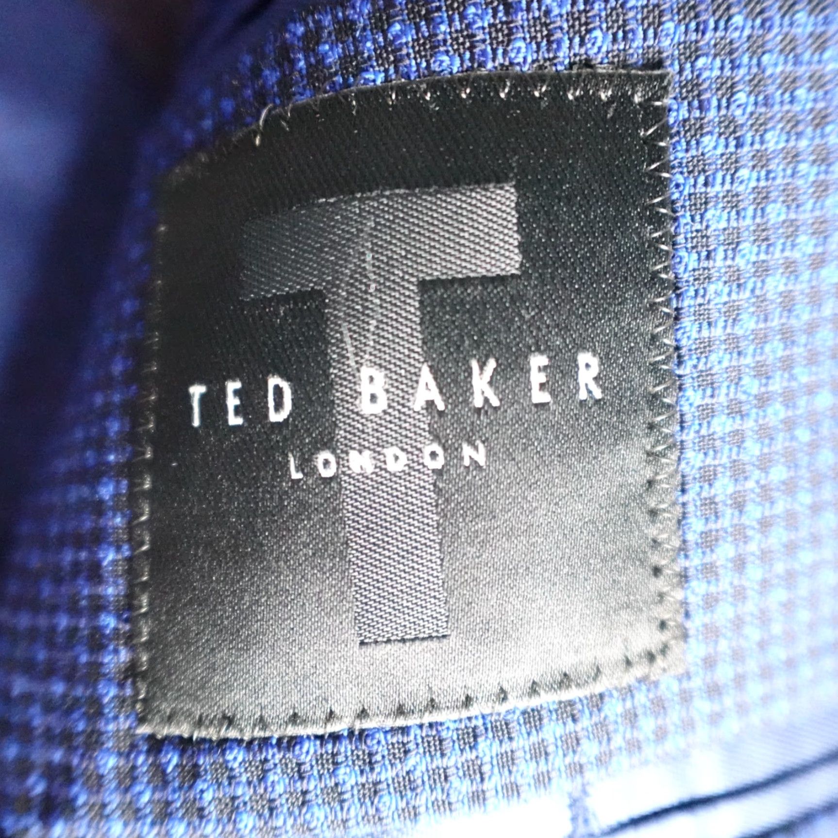Ted Baker Ted Baker Blazer 38R Blue Wool Italy Notch Lapel Double-Vented Four-Button 100% Wool Single-Breasted Jacket Coat Mens Regular Vintage No Size 38R - 4 Thumbnail