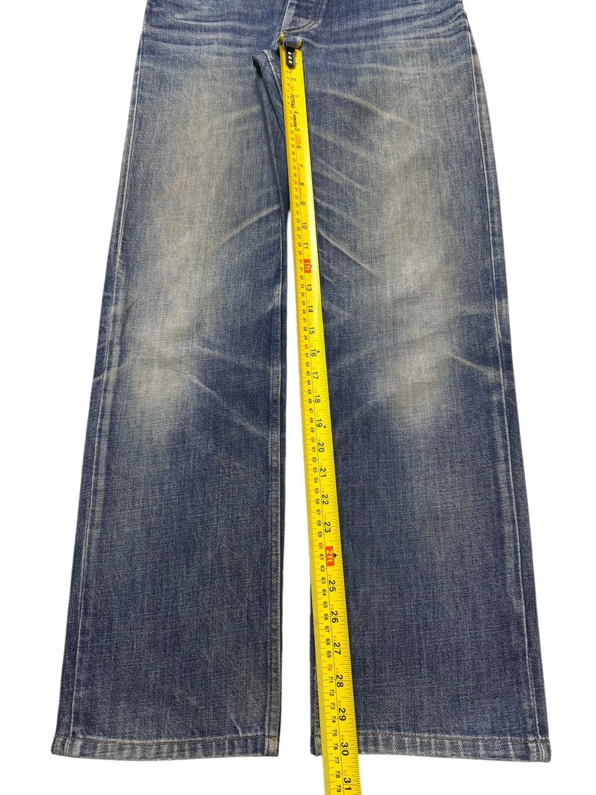 Helmut Lang Vintage Italy 90s Helmut Lang Blue Faded Whisker Straight Size US 31 - 13 Thumbnail