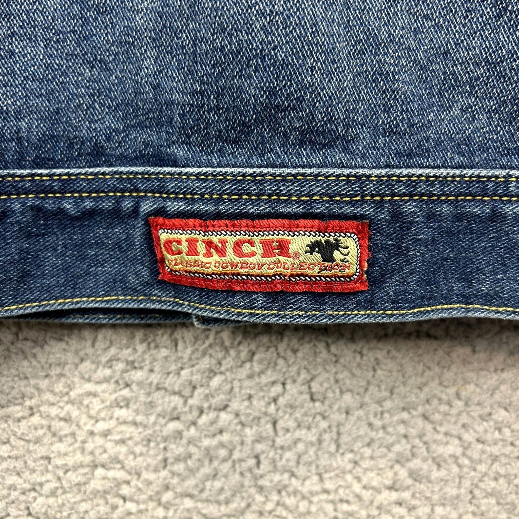 Vintage Cinch Denim Jacket Medium Classic Cowboy Collection Western Blue Denim Jacket Mens M Casual Size US 31 - 5 Thumbnail