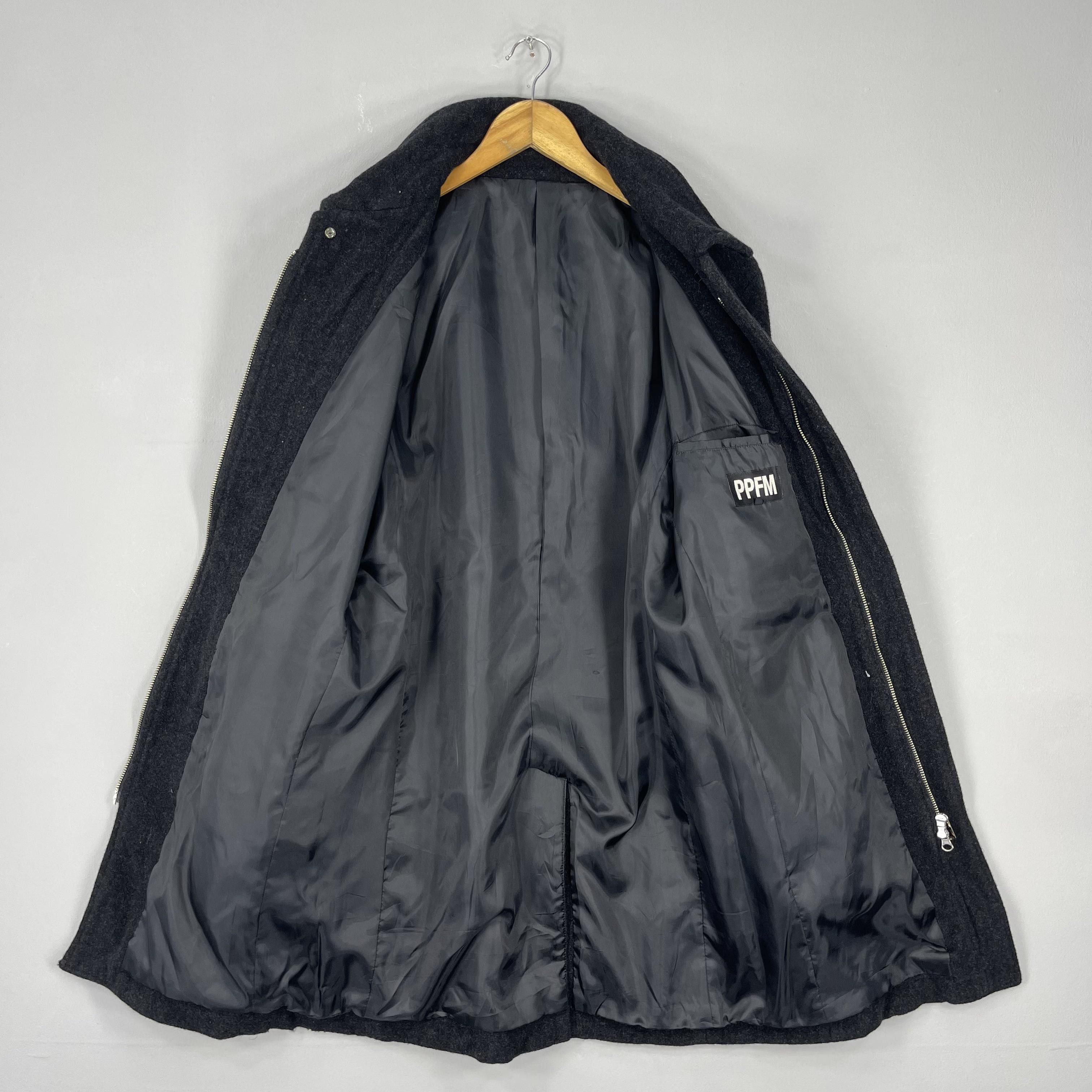 PPFM Vintage PPFM Zip Up Heavyweight Wool Long Jacket Size US S / EU 44-46 / 1 - 9 Thumbnail