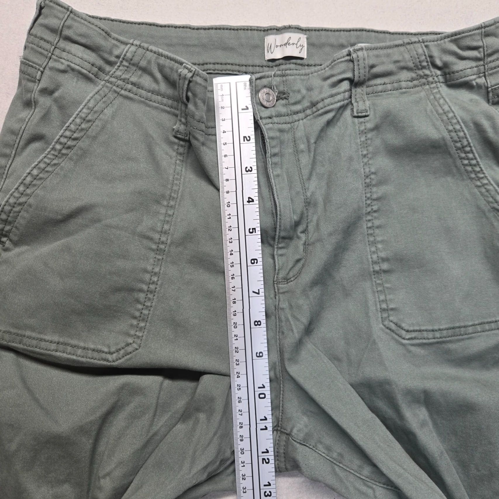 Vintage Wonderfly Pants Adult Women's Size 14P Green Cargo Baggy Solid Polyester Womens Size 36" / US 14 / IT 50 - 6 Thumbnail