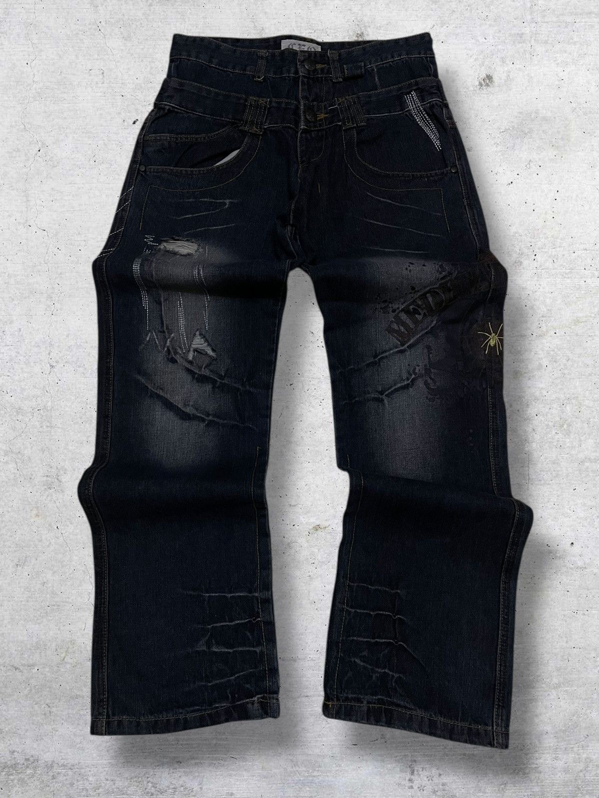 Hysteric Glamour VINTAGE MAD PUNK CRAFTED JAPAN DESIGNER SPIDER DOUBLE WAIST Size US 30 / EU 46 - 1 Thumbnail