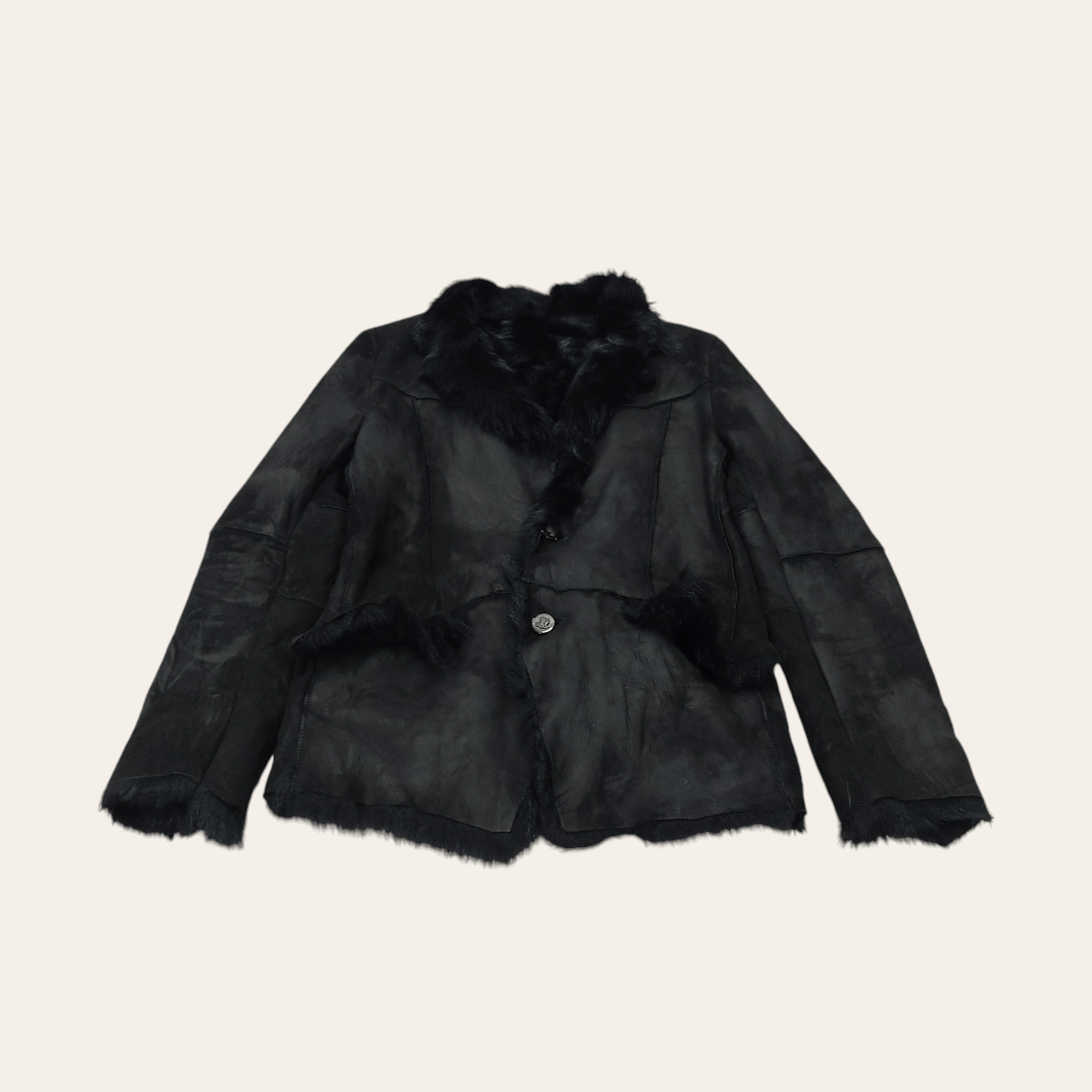 5351 POUR LES HOMMES 5351 POUR LES HOMMES Elegant Shearling Sheepskin Fur Coat Size L / US 10 / IT 46 - 4 Thumbnail