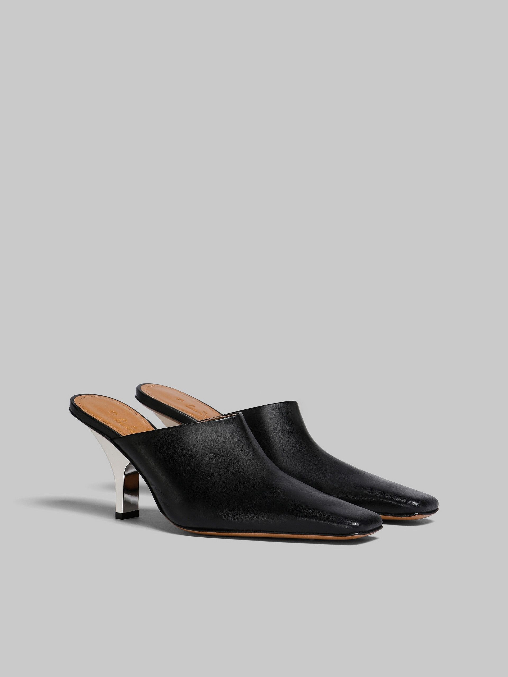 Marni o1w1db10824 Leather Heeled Mules in Black Size US 10 / IT 40 - 2 Thumbnail