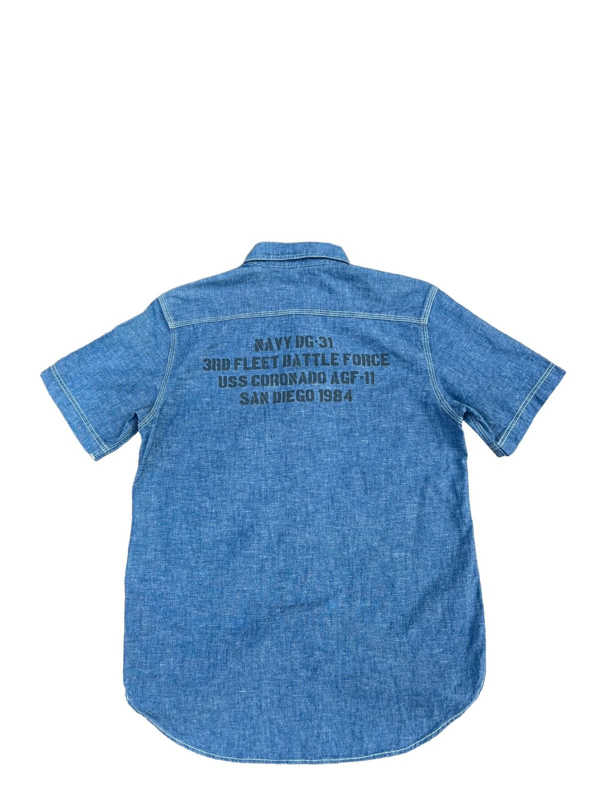 The Duffer of St.George Duffer Clothing Japan Cat Eyes Button Chambray Shirt Size US S / EU 44-46 / 1 - 2 Thumbnail