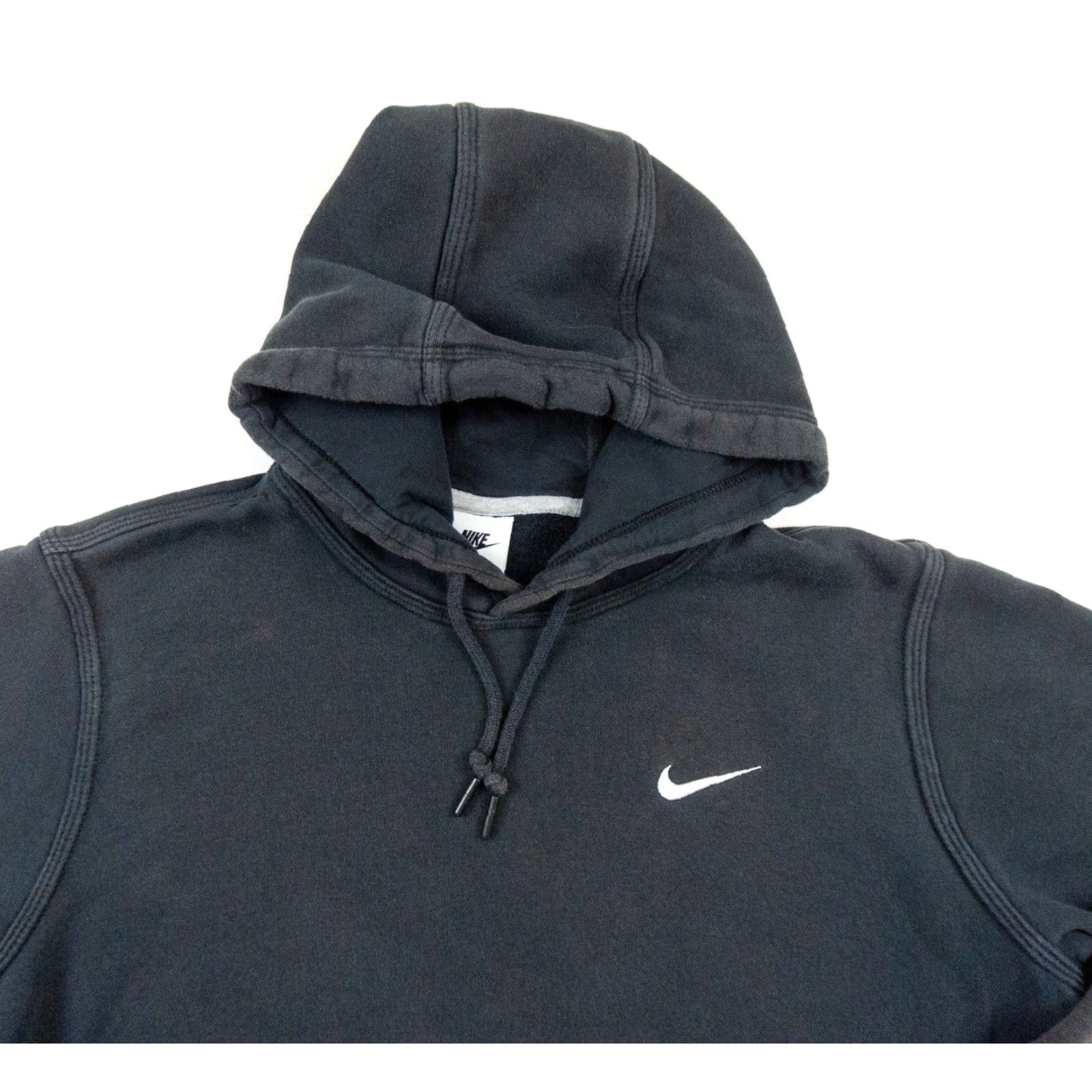 Nike VINTAGE Nike Sweatshirt Mens Medium Black Hoodie Pullover Swoosh Adult Sweater Faded Size US M / EU 48-50 / 2 - 2 Thumbnail