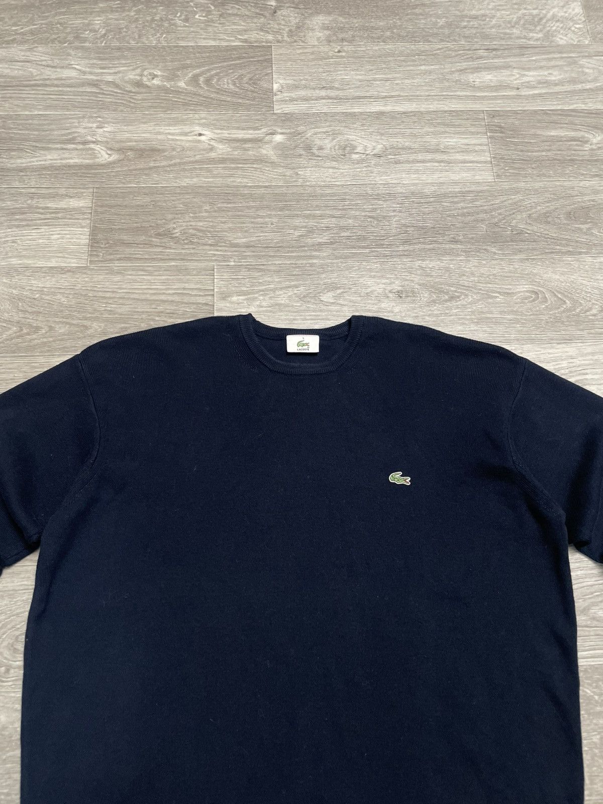 Lacoste Vintage Lacoste Navy Blue Cotton Sweater Size US L / EU 52-54 / 3 - 2 Thumbnail